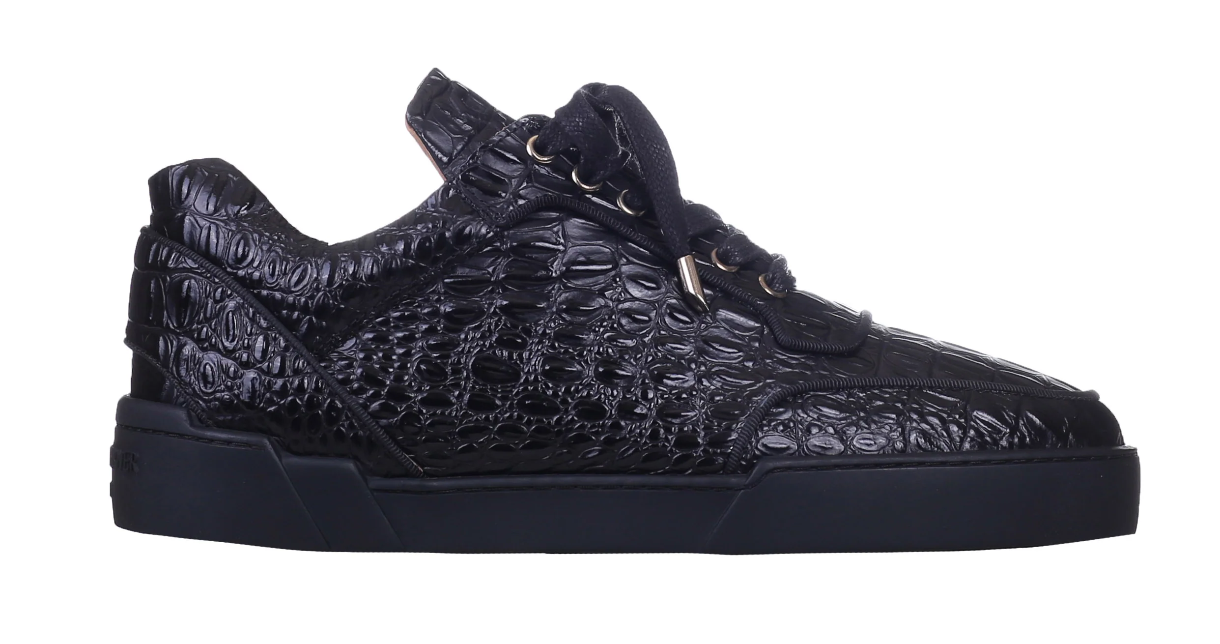 Low-Top ALL BLACK  ALLIGATOR EFFECT - Image 2