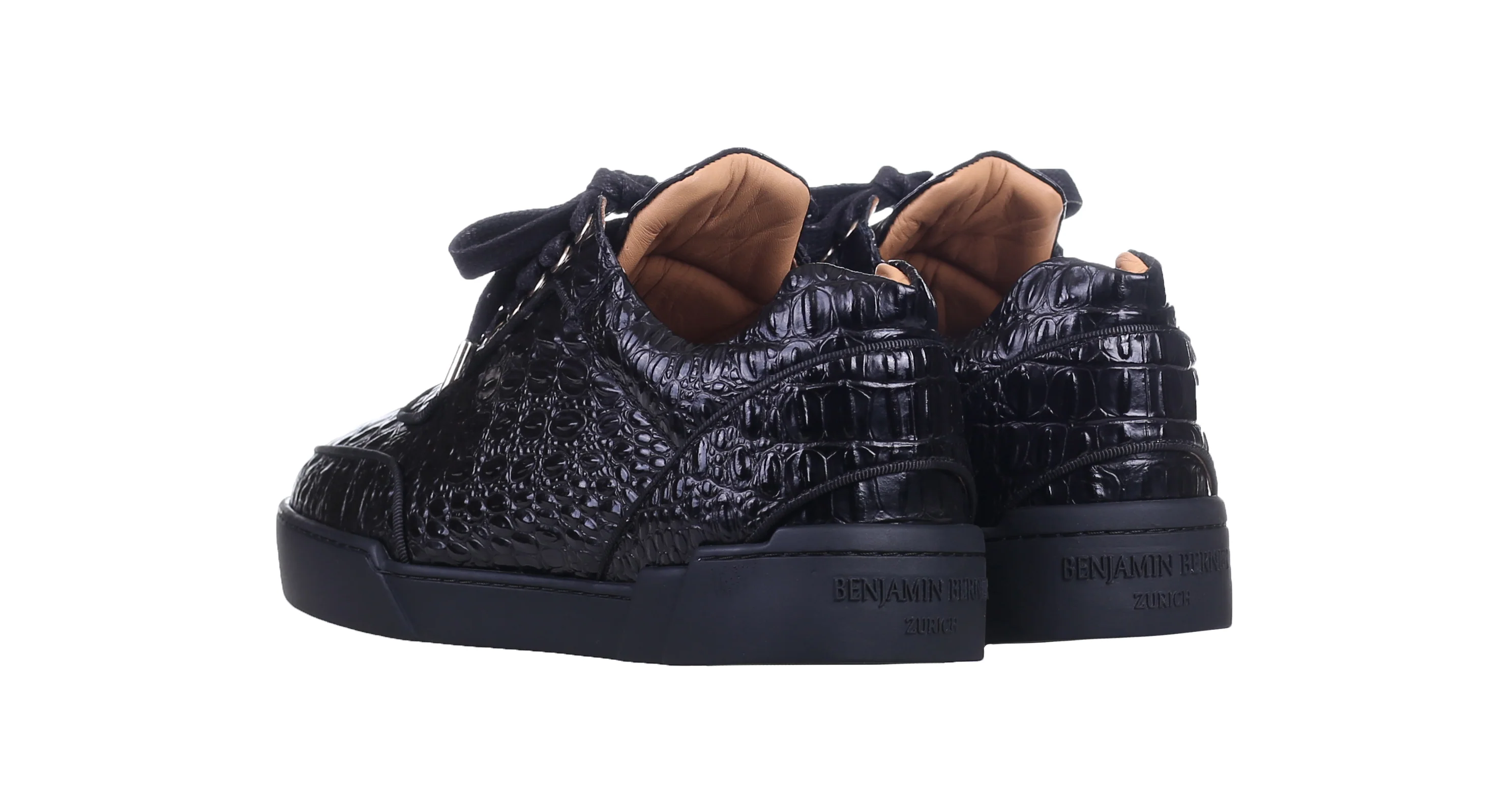 Low-Top ALL BLACK  ALLIGATOR EFFECT - Image 3