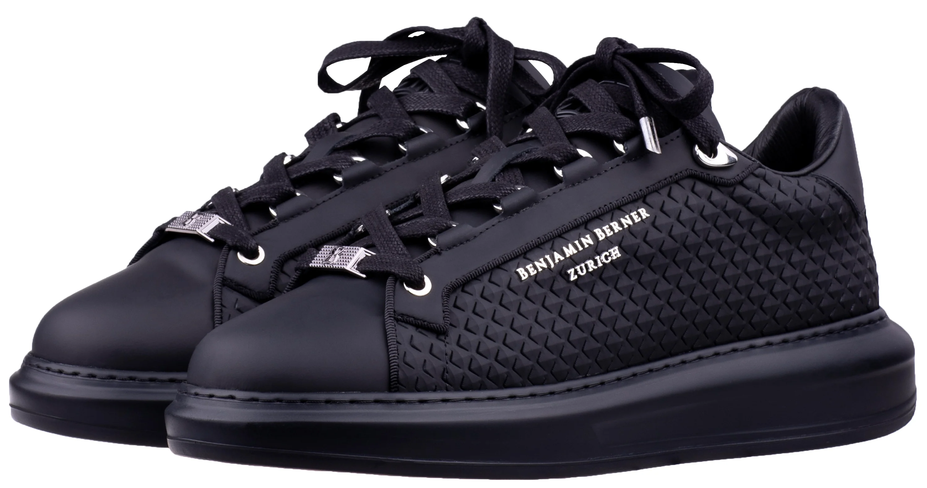 BNJ ACHILLE ALL BLACK RHOMBUS CUT