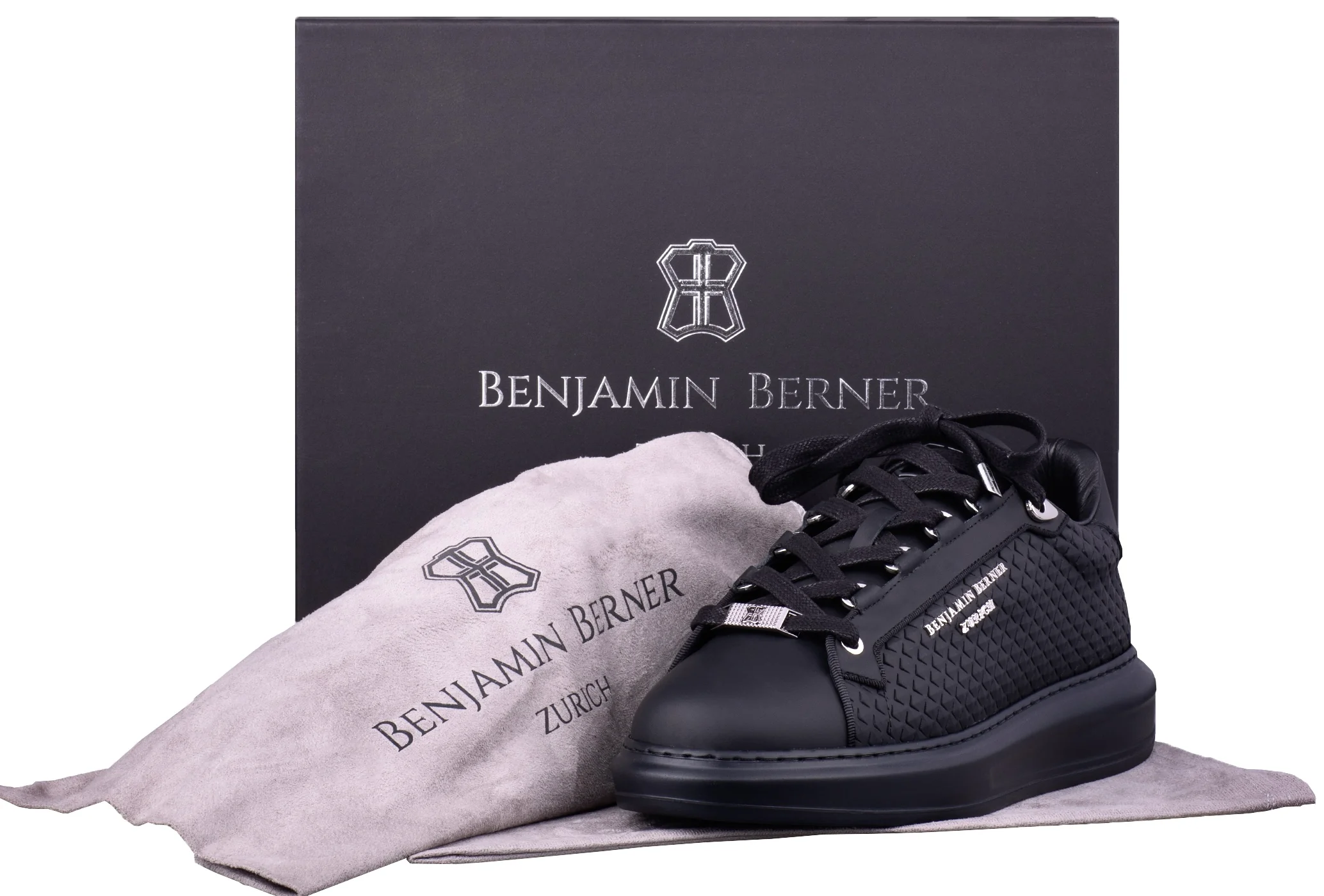 BNJ ACHILLE ALL BLACK RHOMBUS CUT - Image 4
