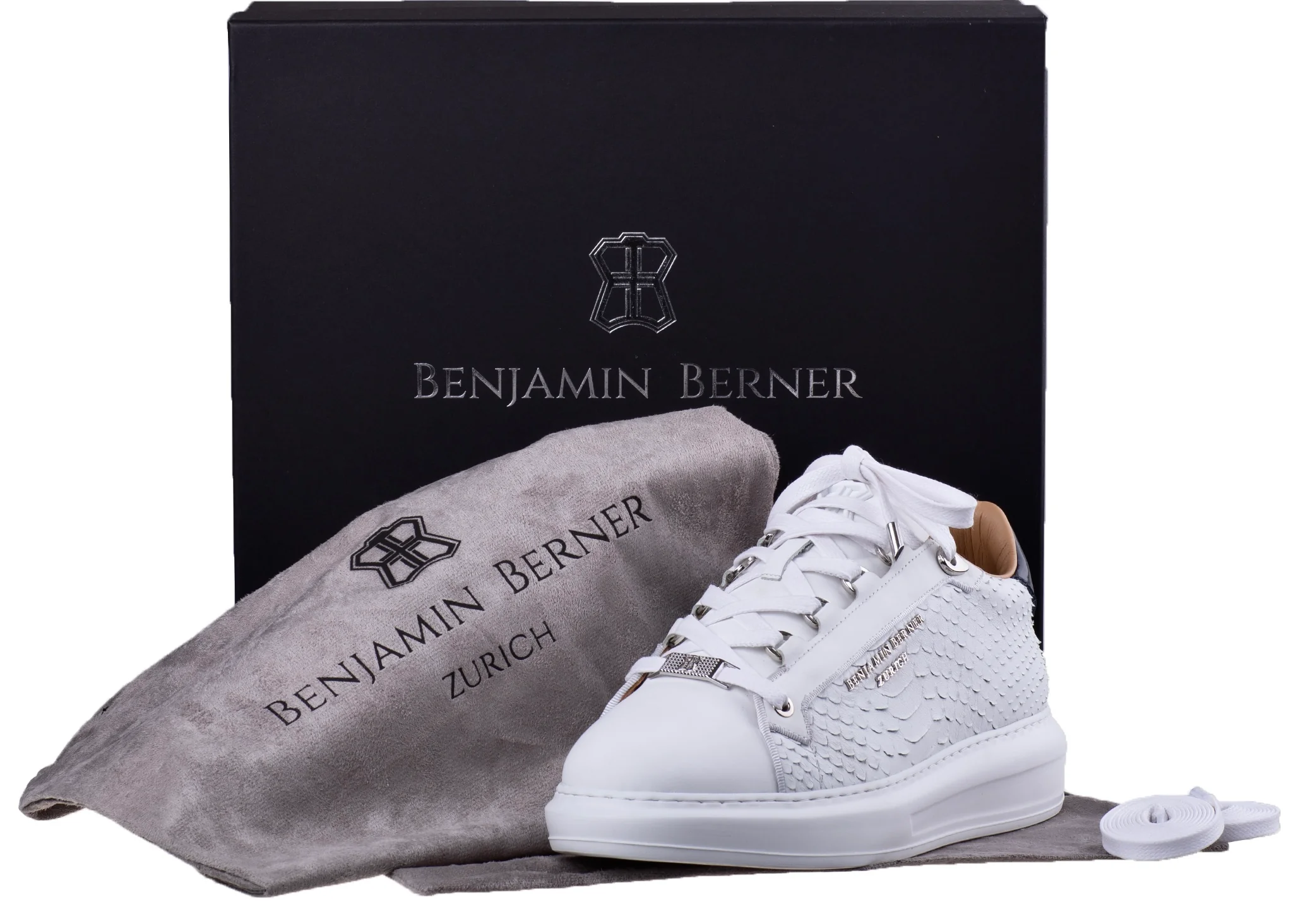 BNJ ACHILLE ALL WHITE PYTHON CUT-MATT NAPPA - Image 4