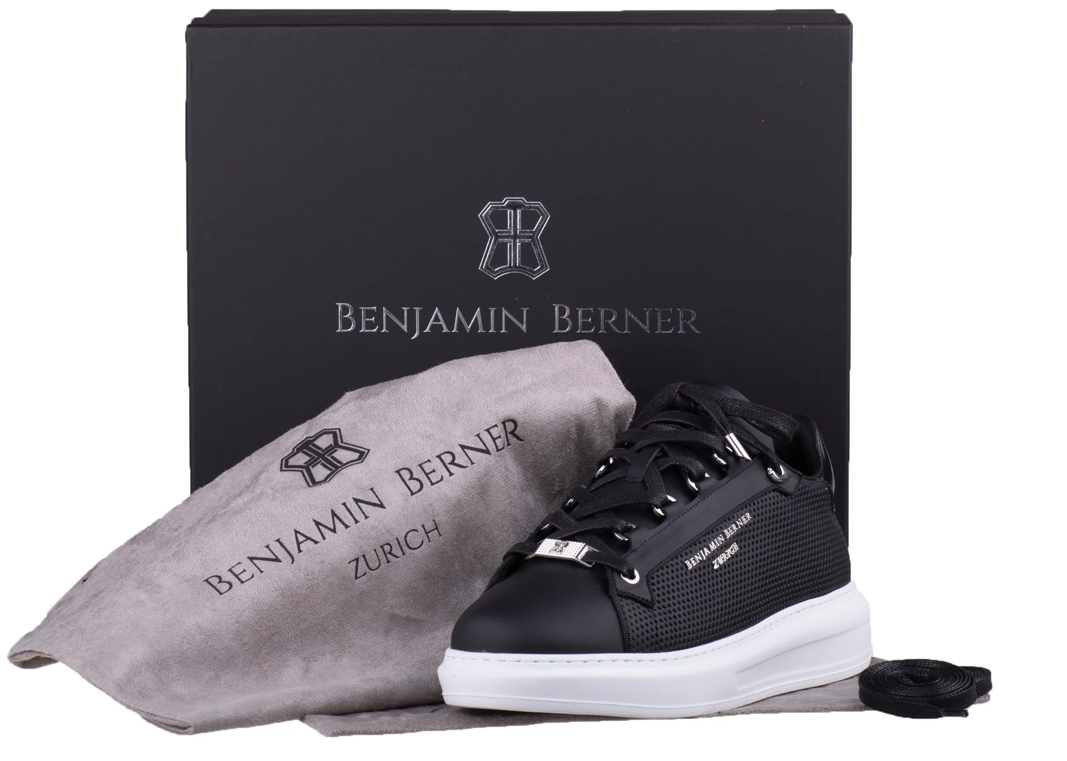 BNJ ACHILLE BLACK OCTAGON EMBOSSED MATT NAPPA - Image 4