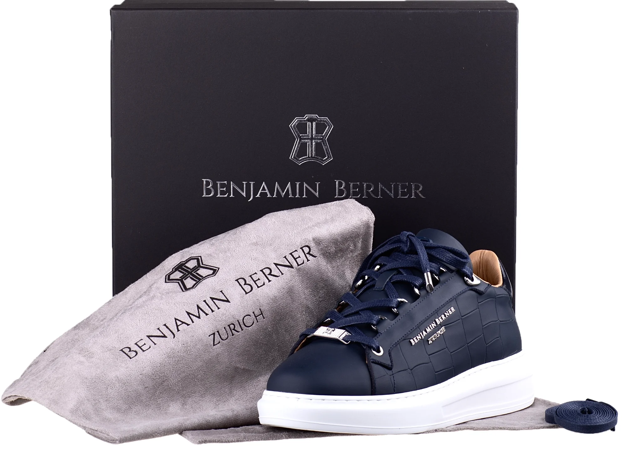 BNJ ACHILLE NAVY MATT CROCODILE - Image 4