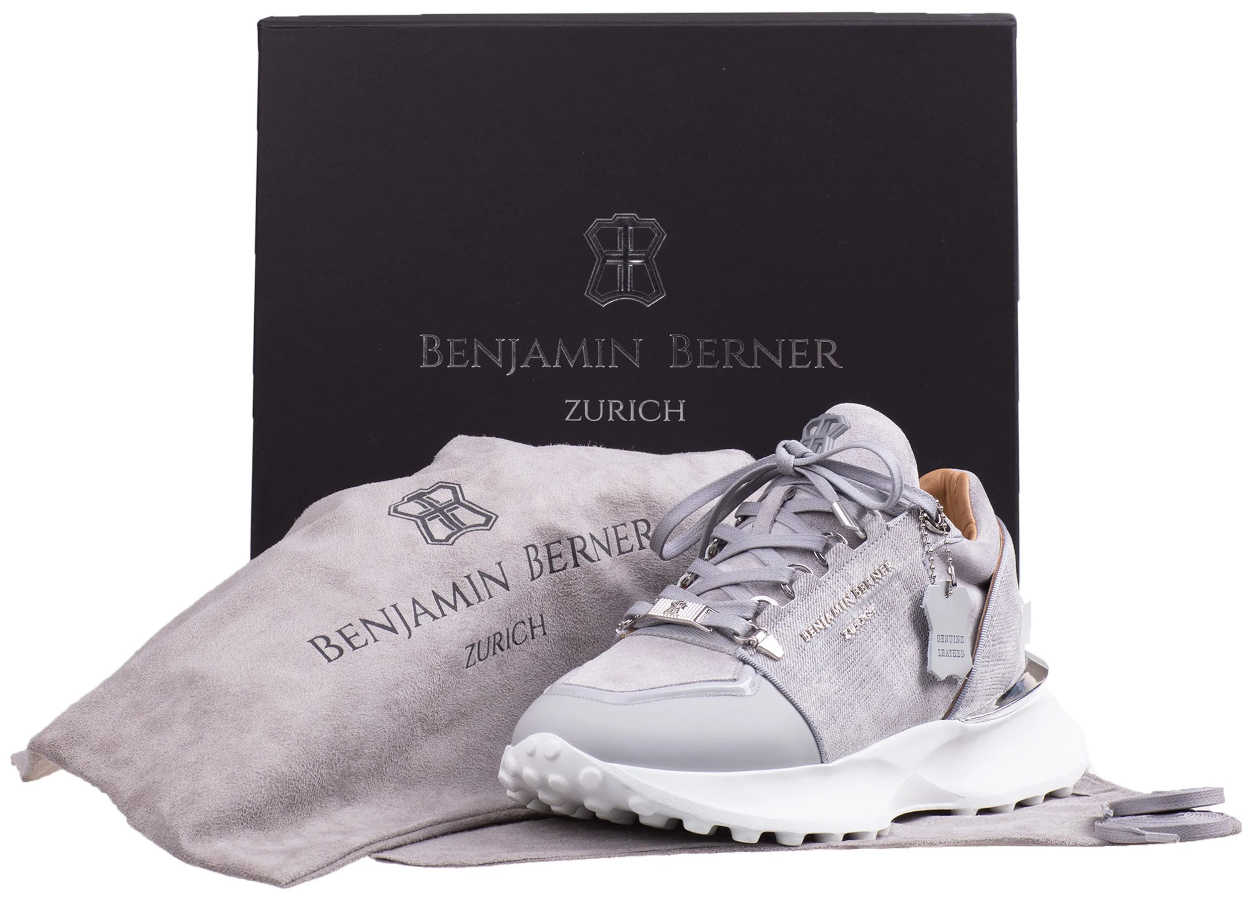 BNJ AGON ICE GREY JEAN EFFECT NUBUCK - Image 3