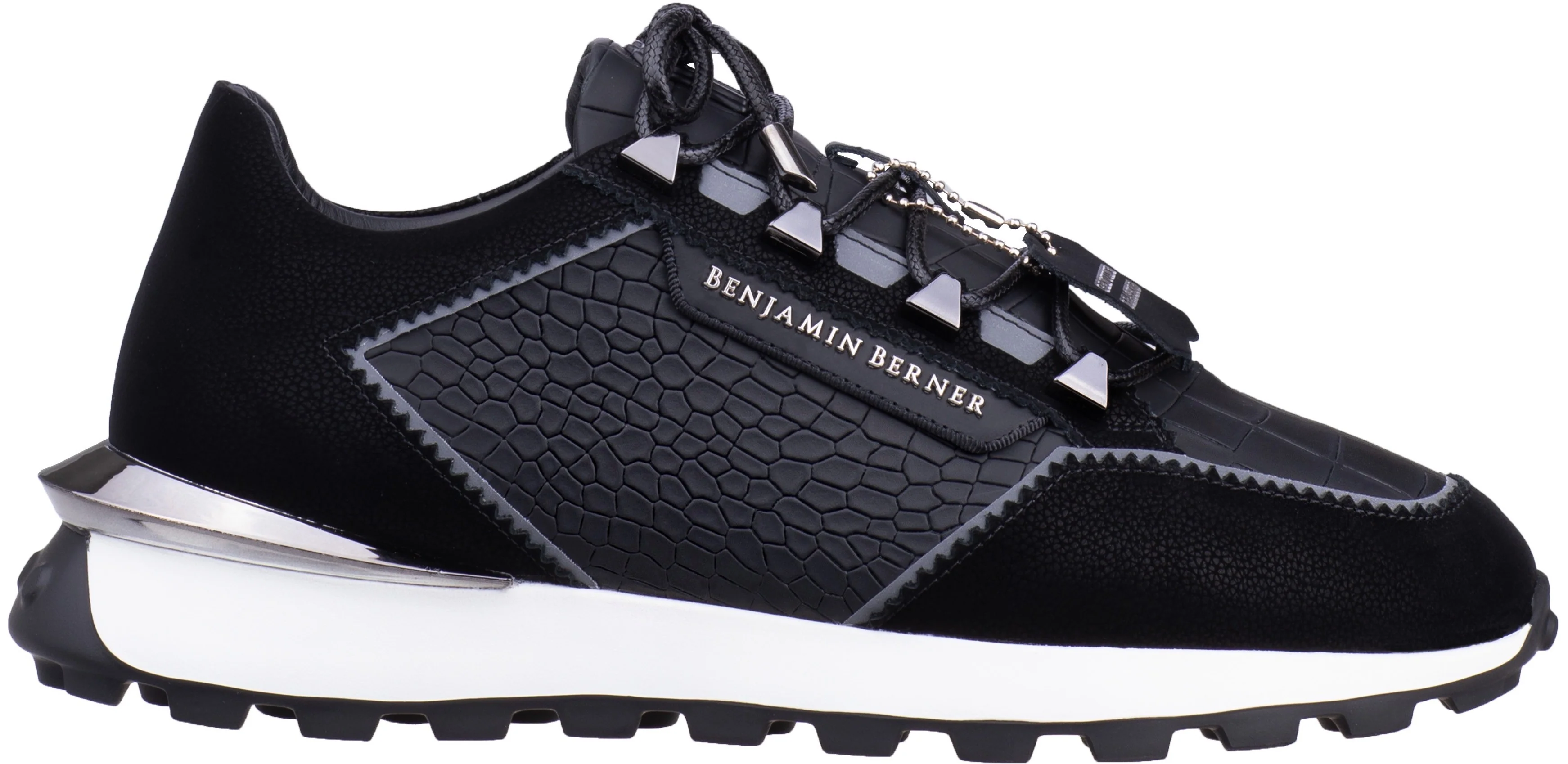 BNJ COSMO BLACK MATT CROCODILE EFFECT - NAPPA - Image 2