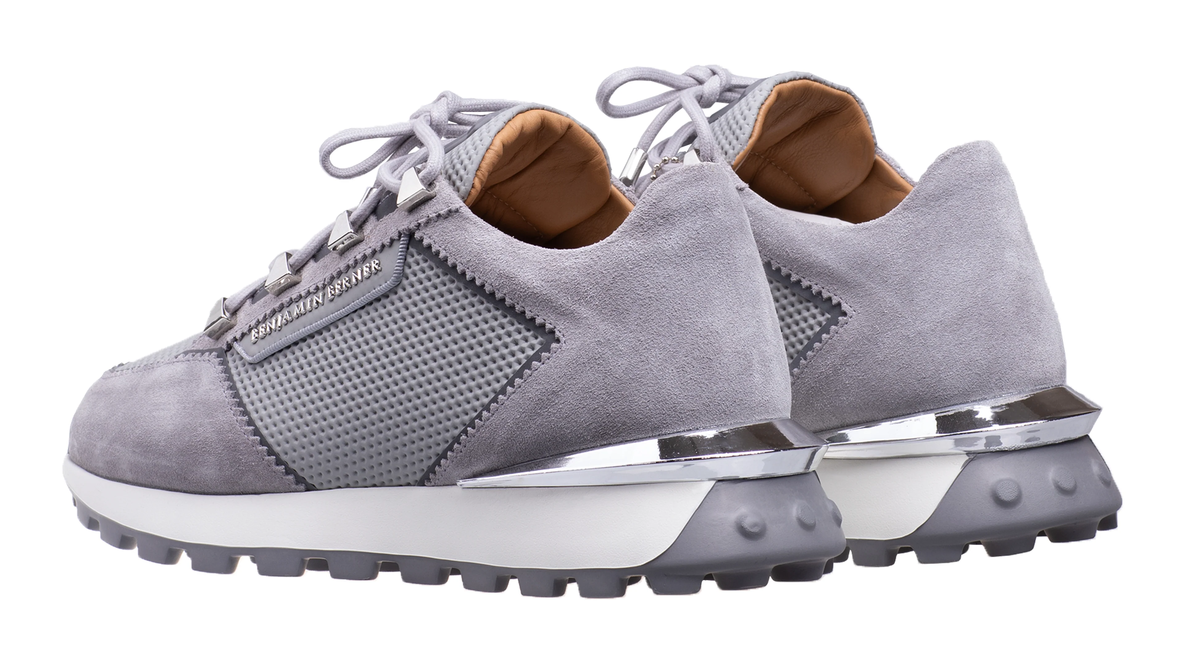 (BNJ COSMO ICE GREY MATT OCTAGON EMBOSSED - SUEDE - Image 3