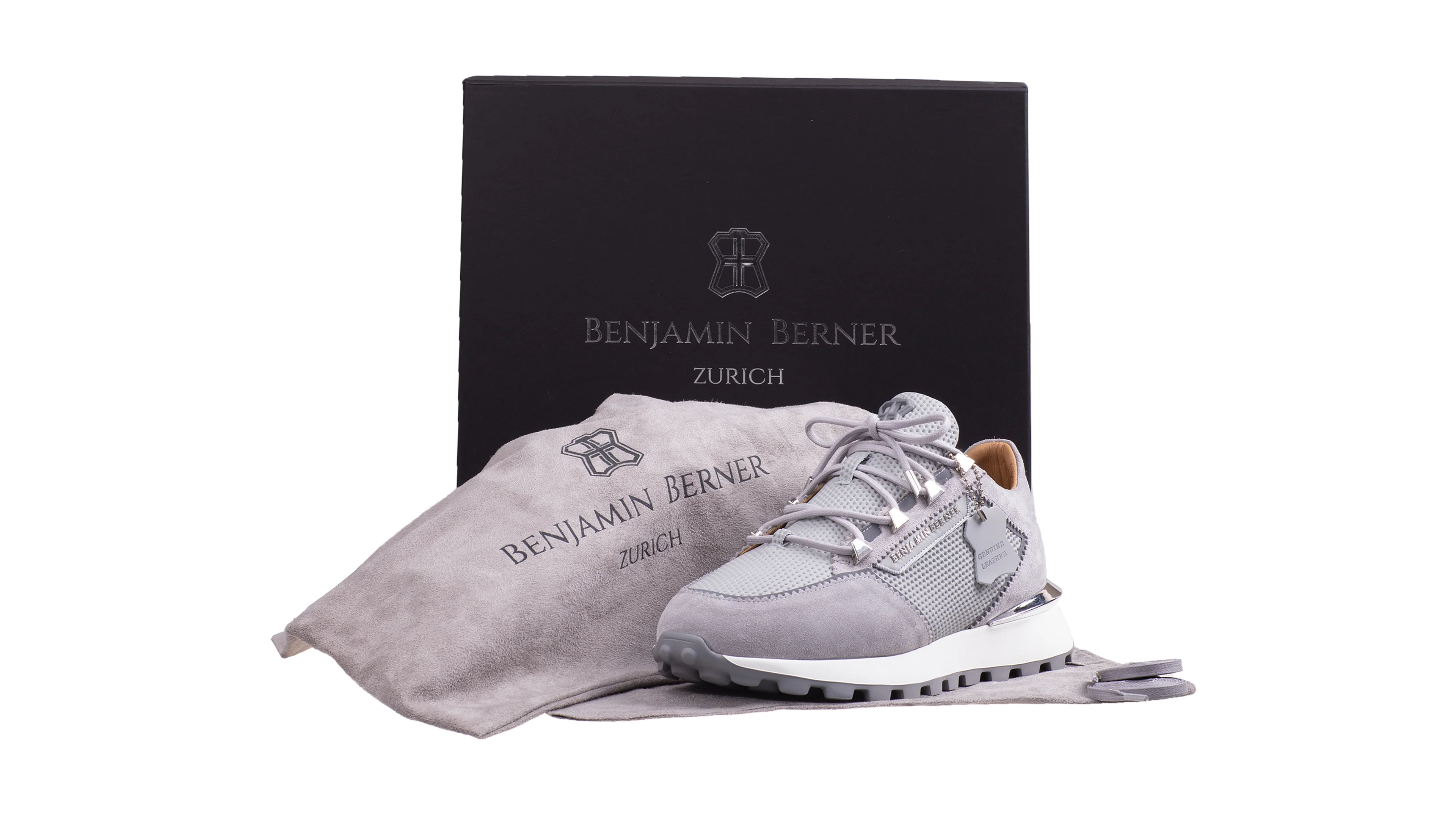 (BNJ COSMO ICE GREY MATT OCTAGON EMBOSSED - SUEDE - Image 4