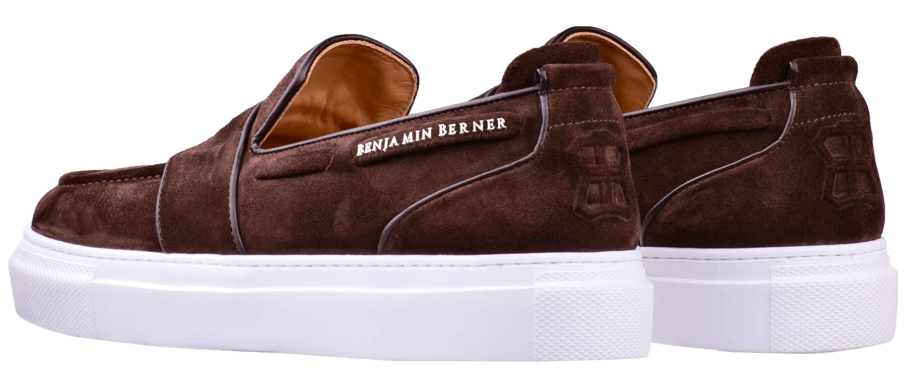 BNJ ENZO  BROWN SUEDE PENNY LOAFER - Image 3
