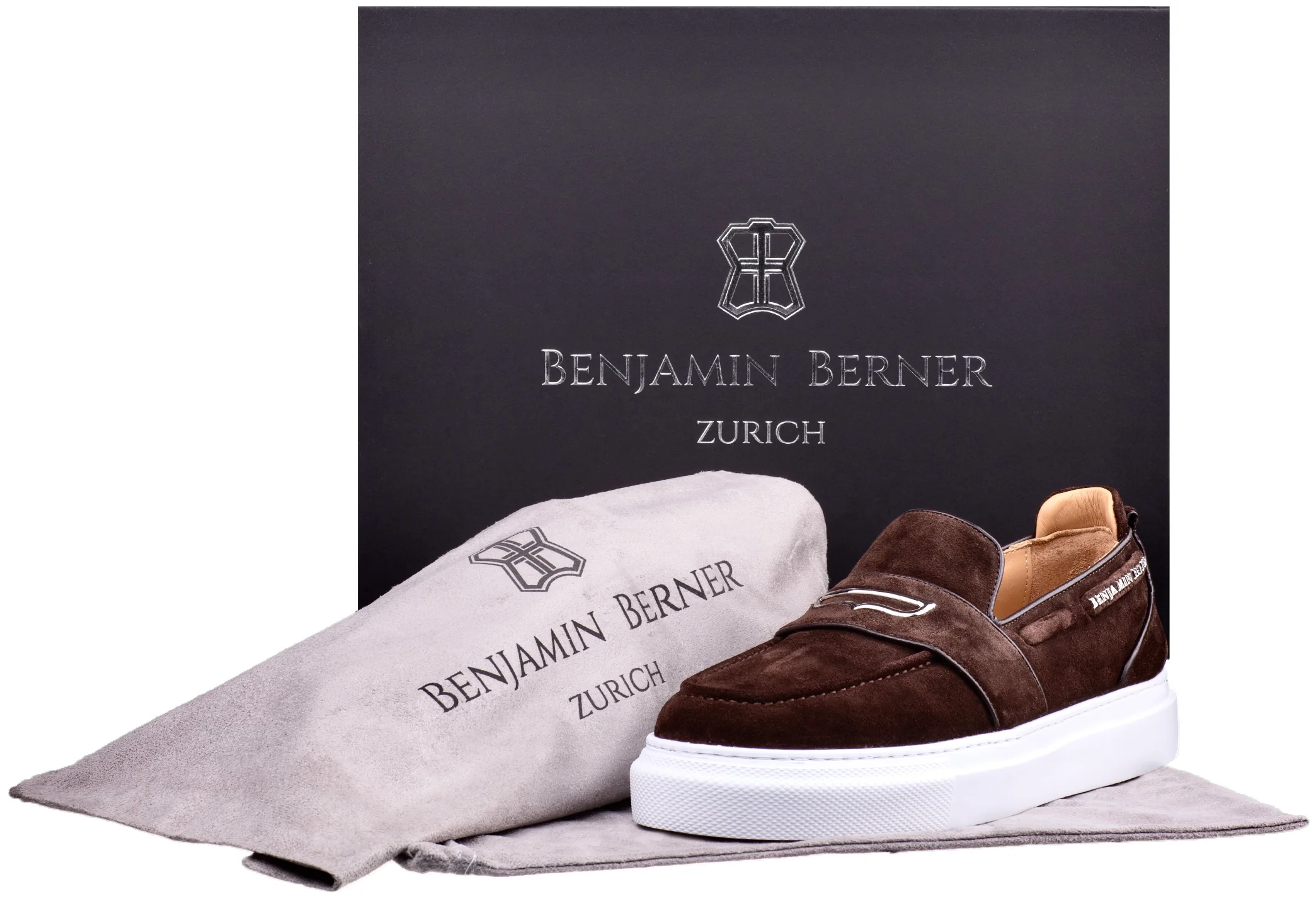 BNJ ENZO  BROWN SUEDE PENNY LOAFER - Image 4