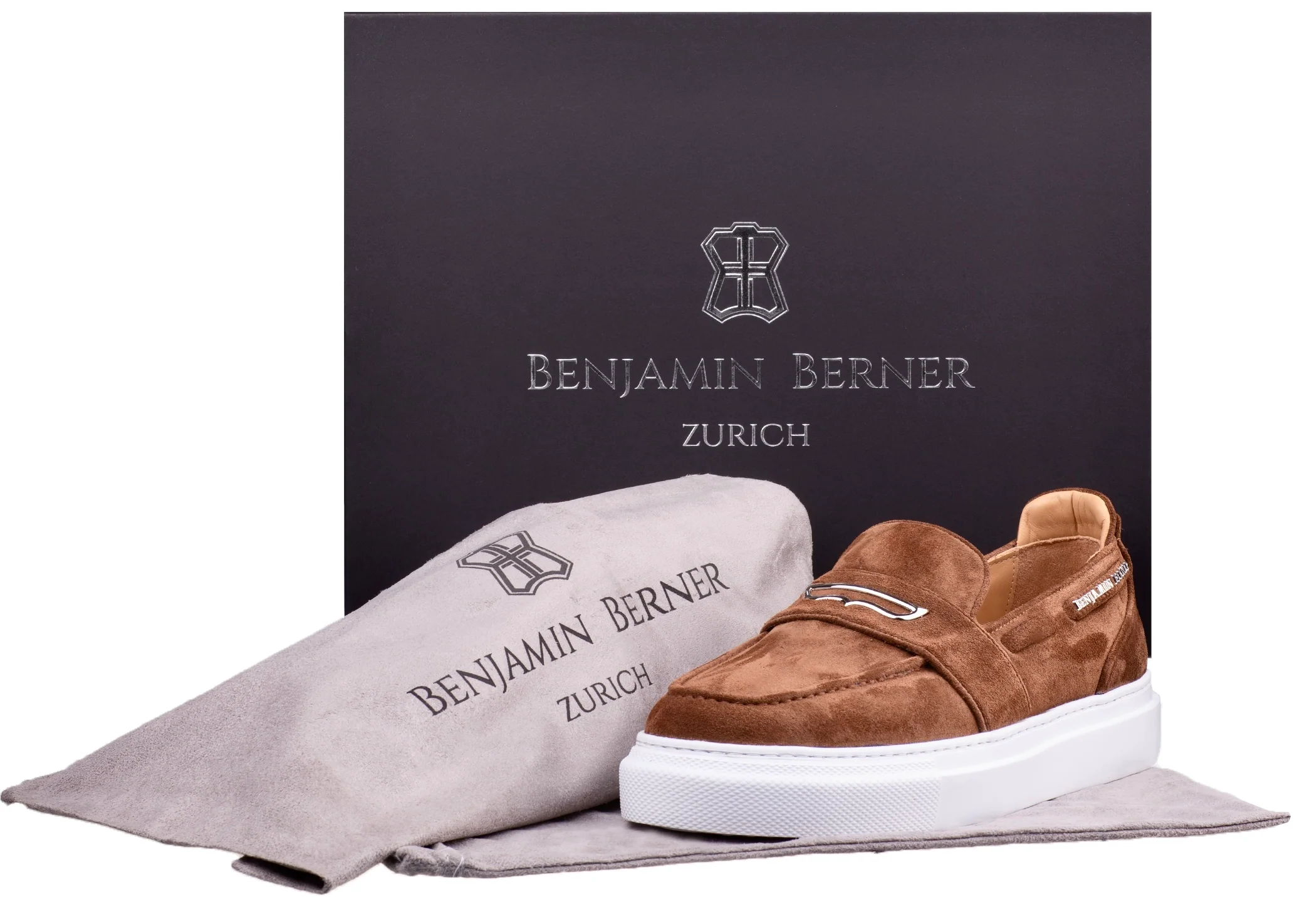 BNJ ENZO  CHESTNUT SUEDE PENNY LOAFER - Image 4