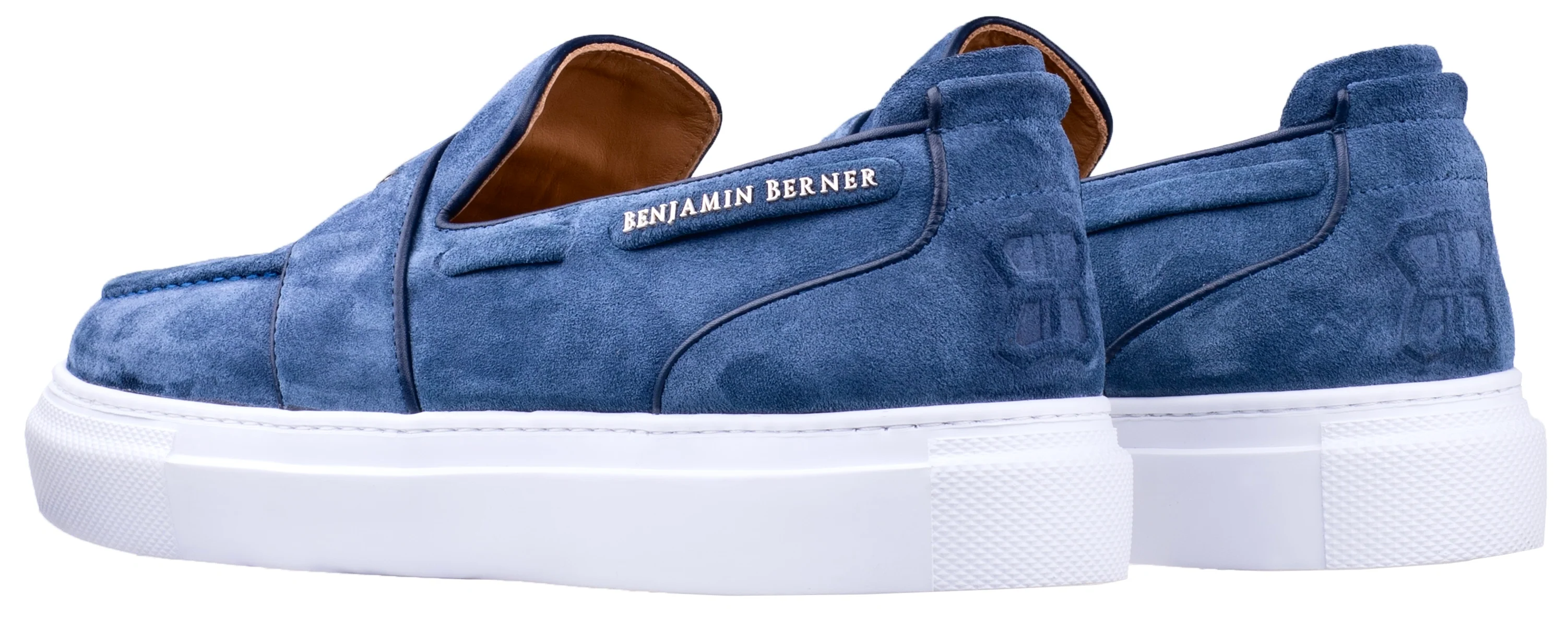 BNJ ENZO  INDIGO BLUE SUEDE PENNY LOAFER - Image 3