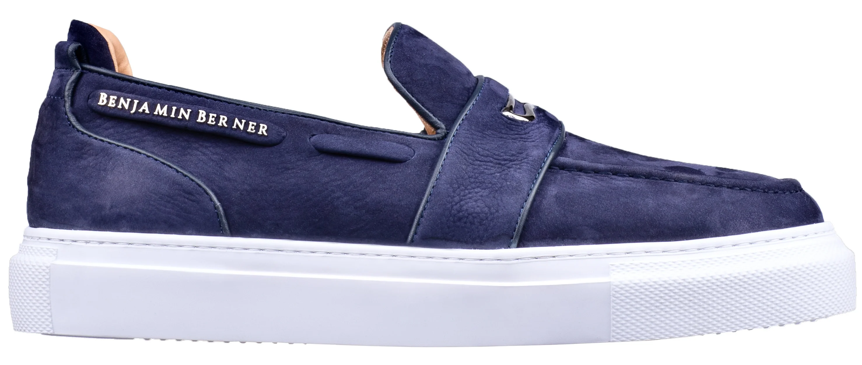 BNJ ENZO  MIDNIGHT BLUE NUBUCK PENNY LOAFER - Image 4
