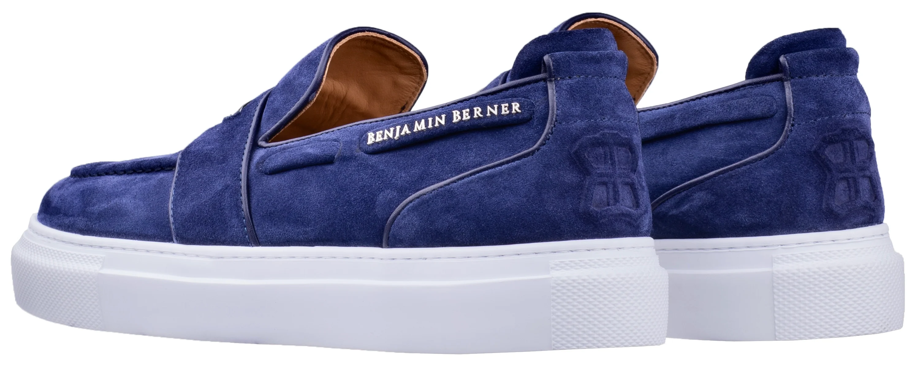 BNJ ENZO  NAVY BLUE SUEDE PENNY LOAFER - Image 3