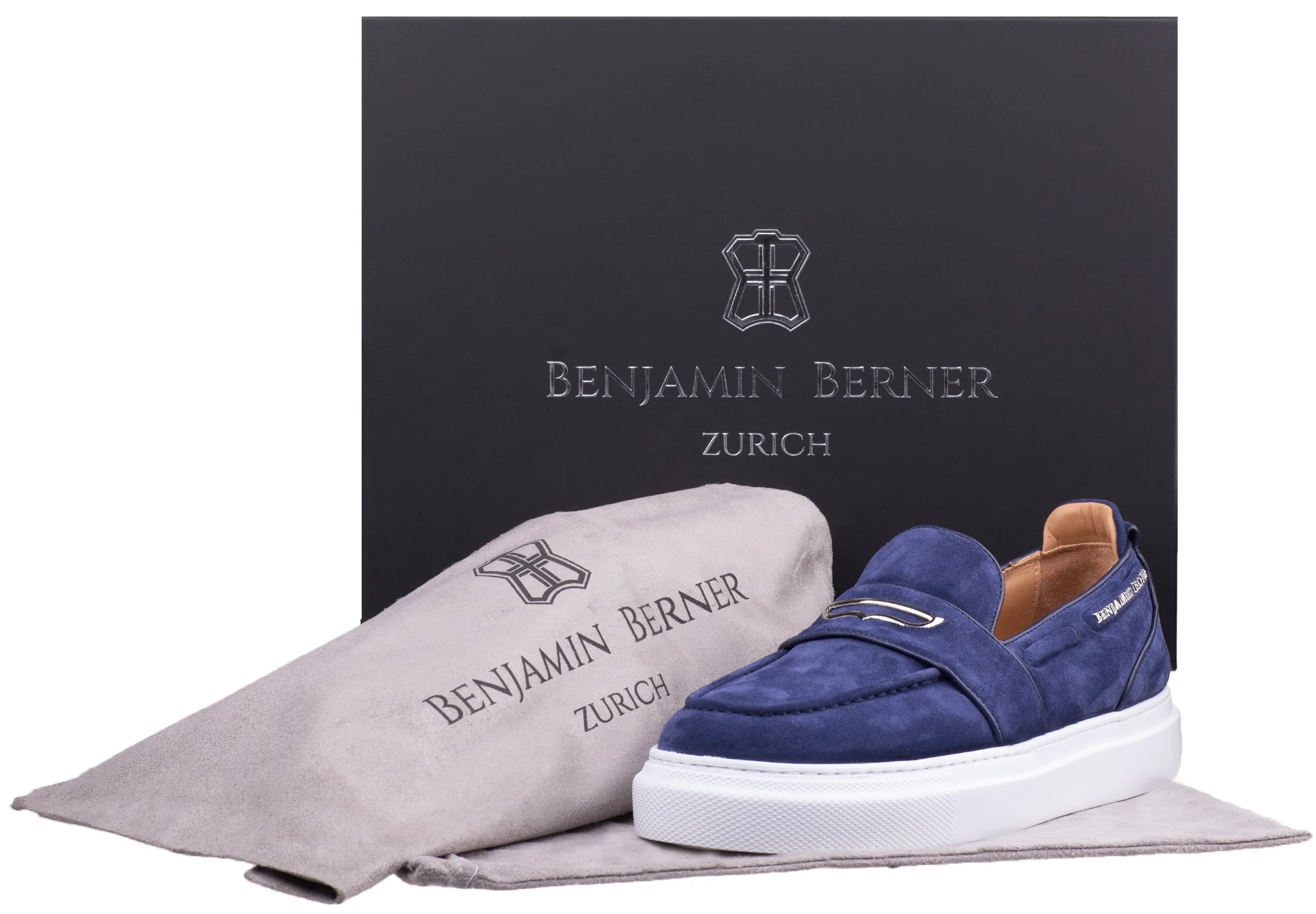 BNJ ENZO  NAVY BLUE SUEDE PENNY LOAFER - Image 4