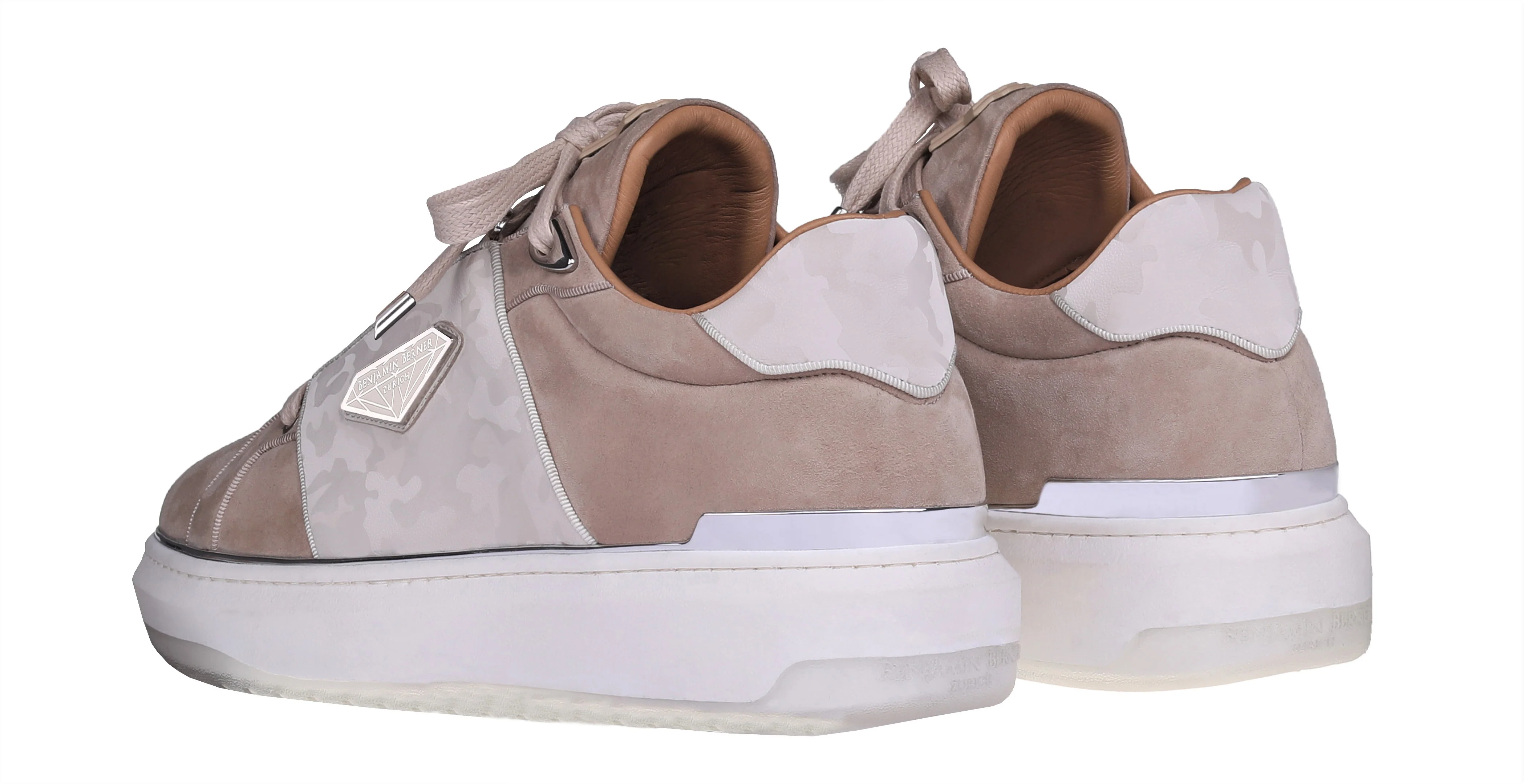 BNJ LUCAS Low-Top  MARBLE VELVET SUEDE-REFLECTIVE CAMOUFLAGE - Image 3
