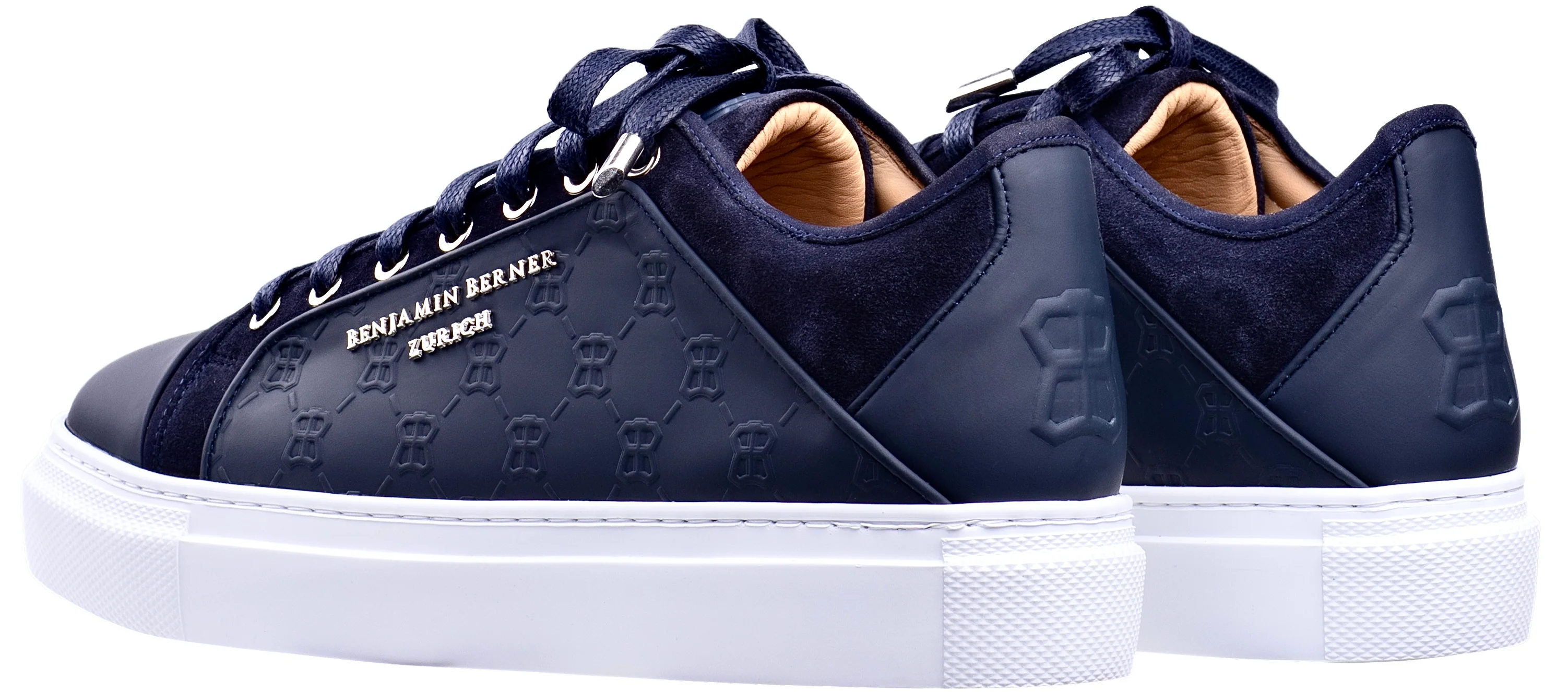 BNJ ODIN NAVY  MONOGRAM EMBOSSED MATT NAPPA - Image 3