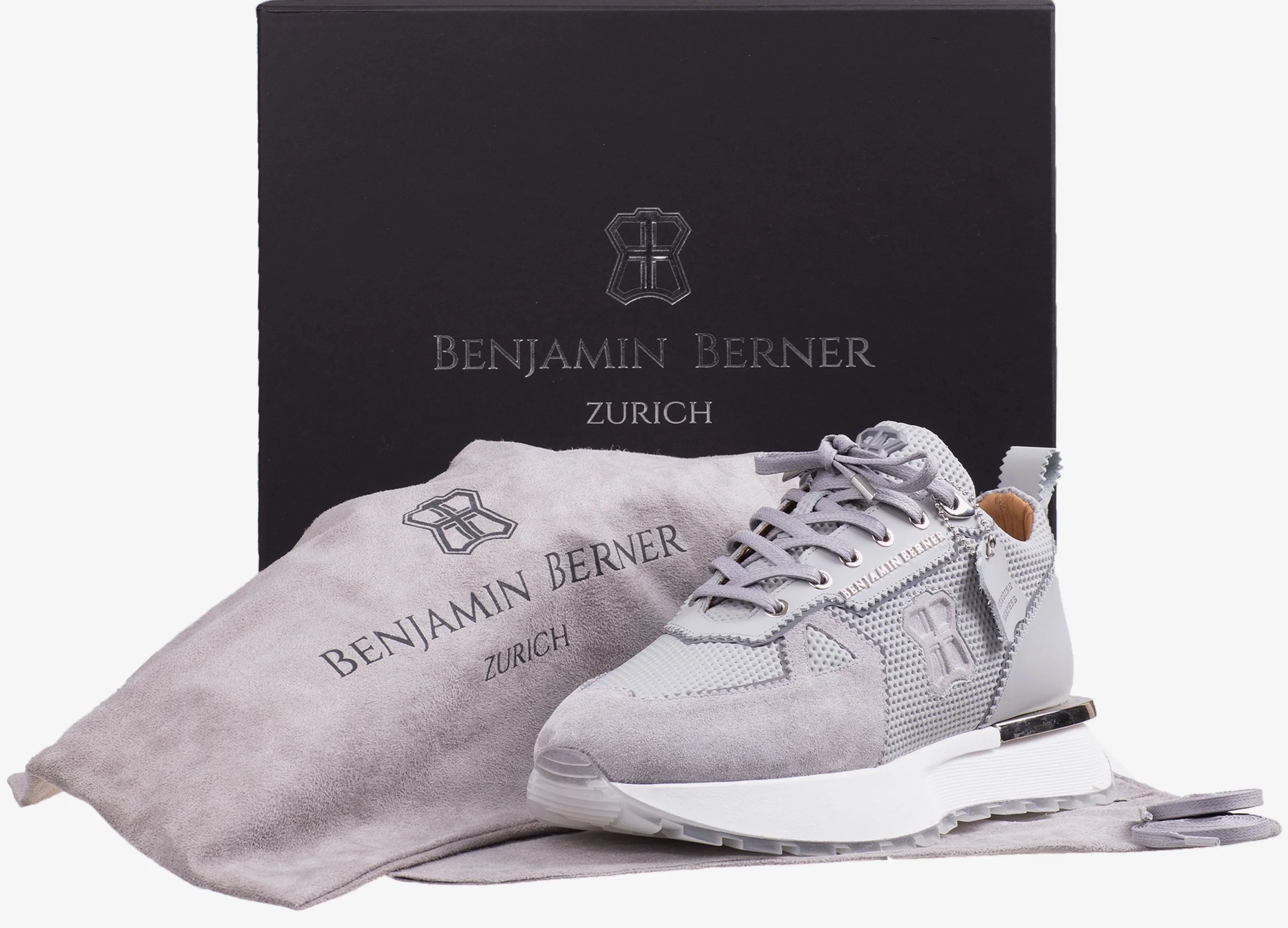 BNJ NEXUS ICE GREY MATT OCTAGON EMBOSSED-SUEDE - Image 3