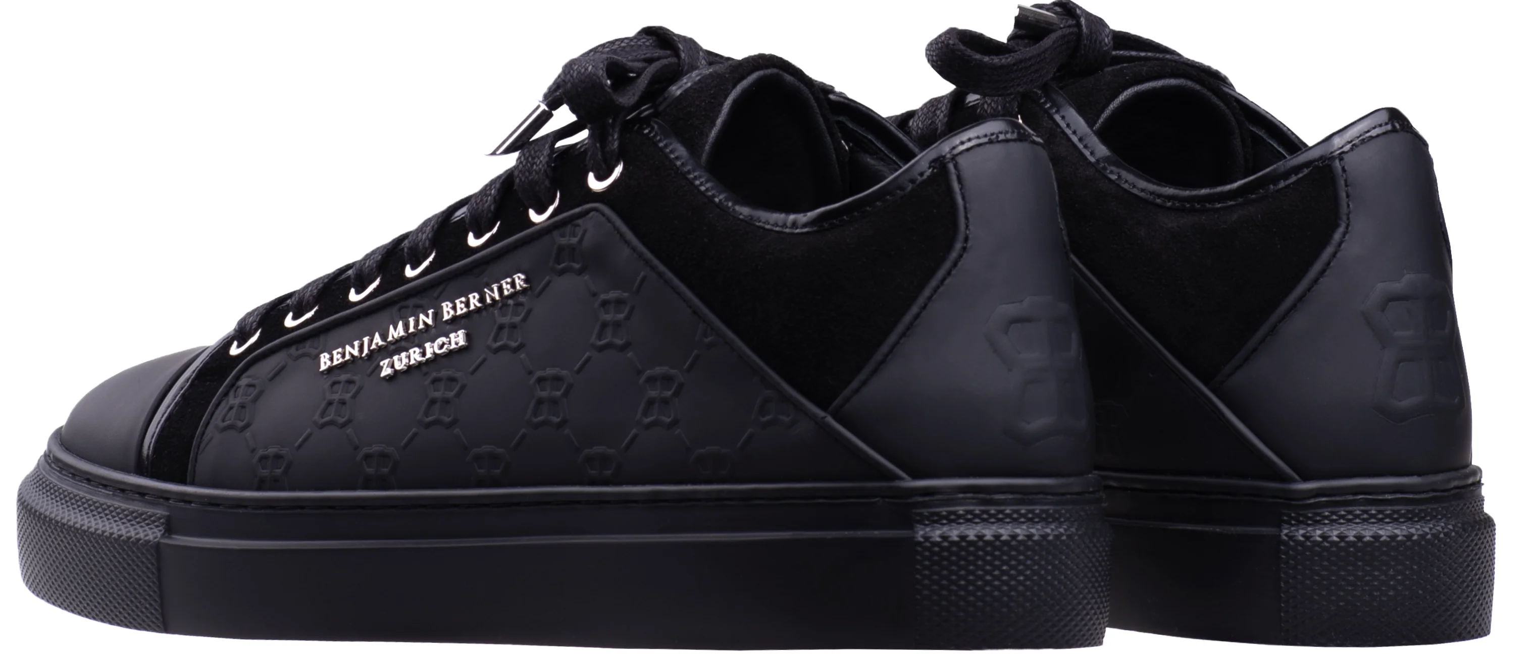 BNJ ODIN ALL BLACK  MONOGRAM EMBOSSED MATT NAPPA - Image 3