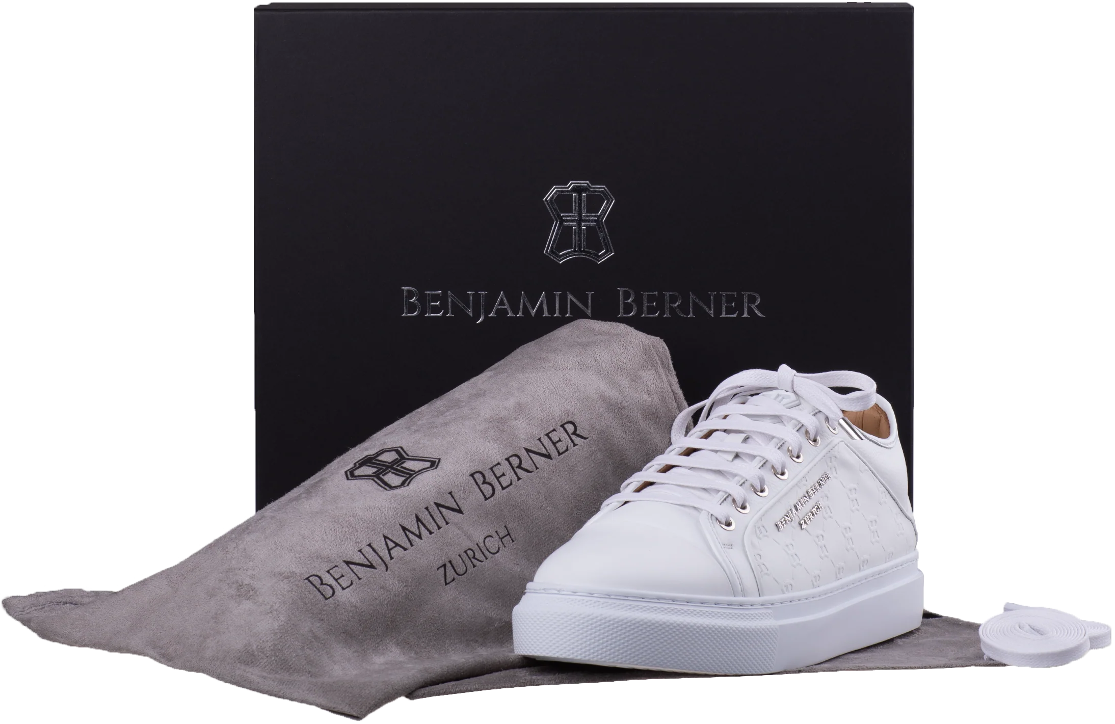 BNJ ODIN ALL WHITE  MONOGRAM EMBOSSED MATT NAPPA - Image 4