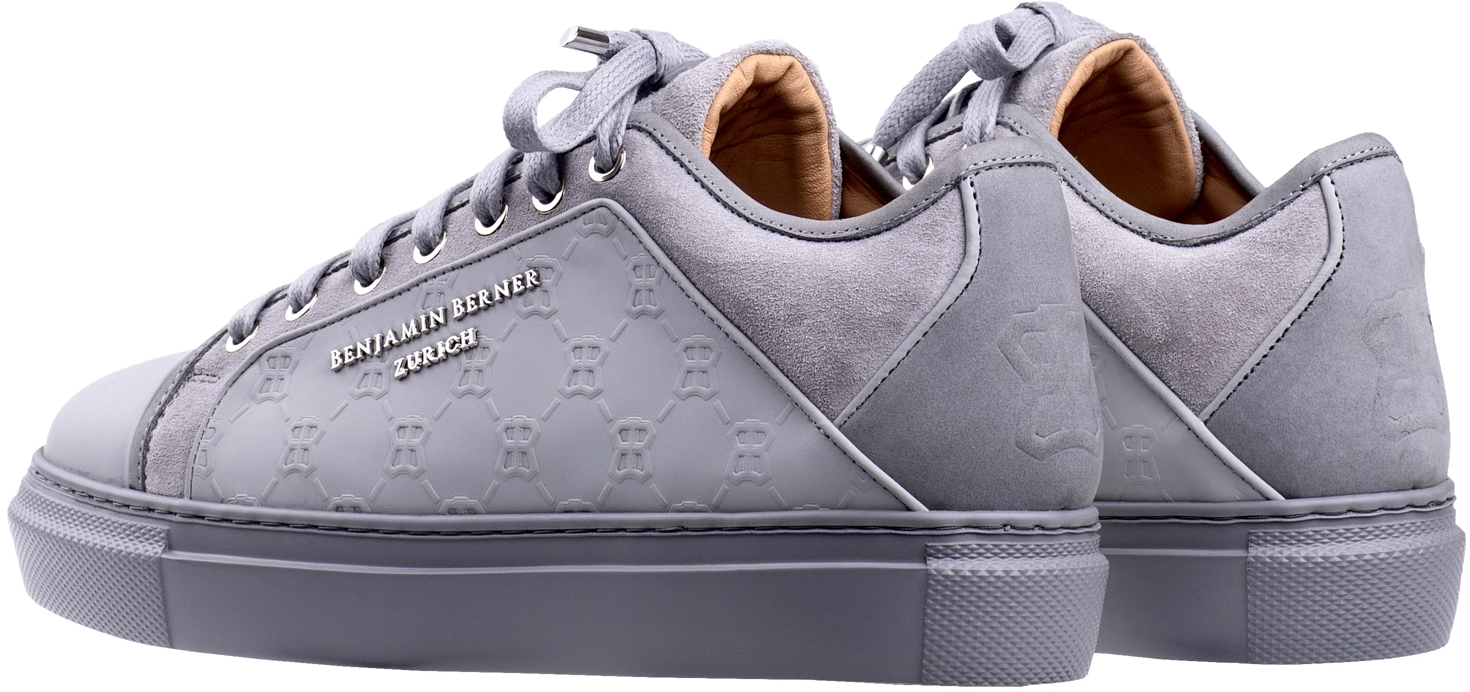 BNJ ODIN ICE GREY  MONOGRAM EMBOSSED MATT NAPPA - Image 3