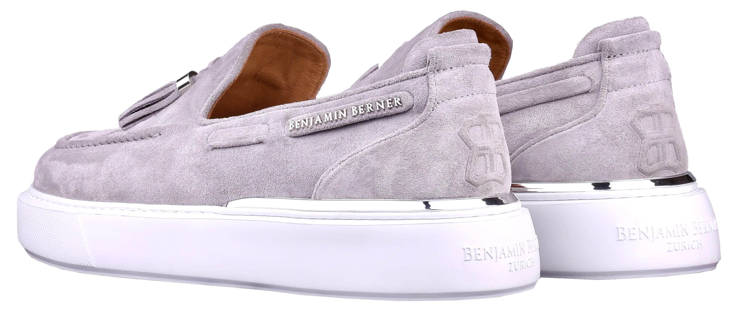 BNJ ORION ICE GREY SUEDE  TASSEL LOAFER - Image 3
