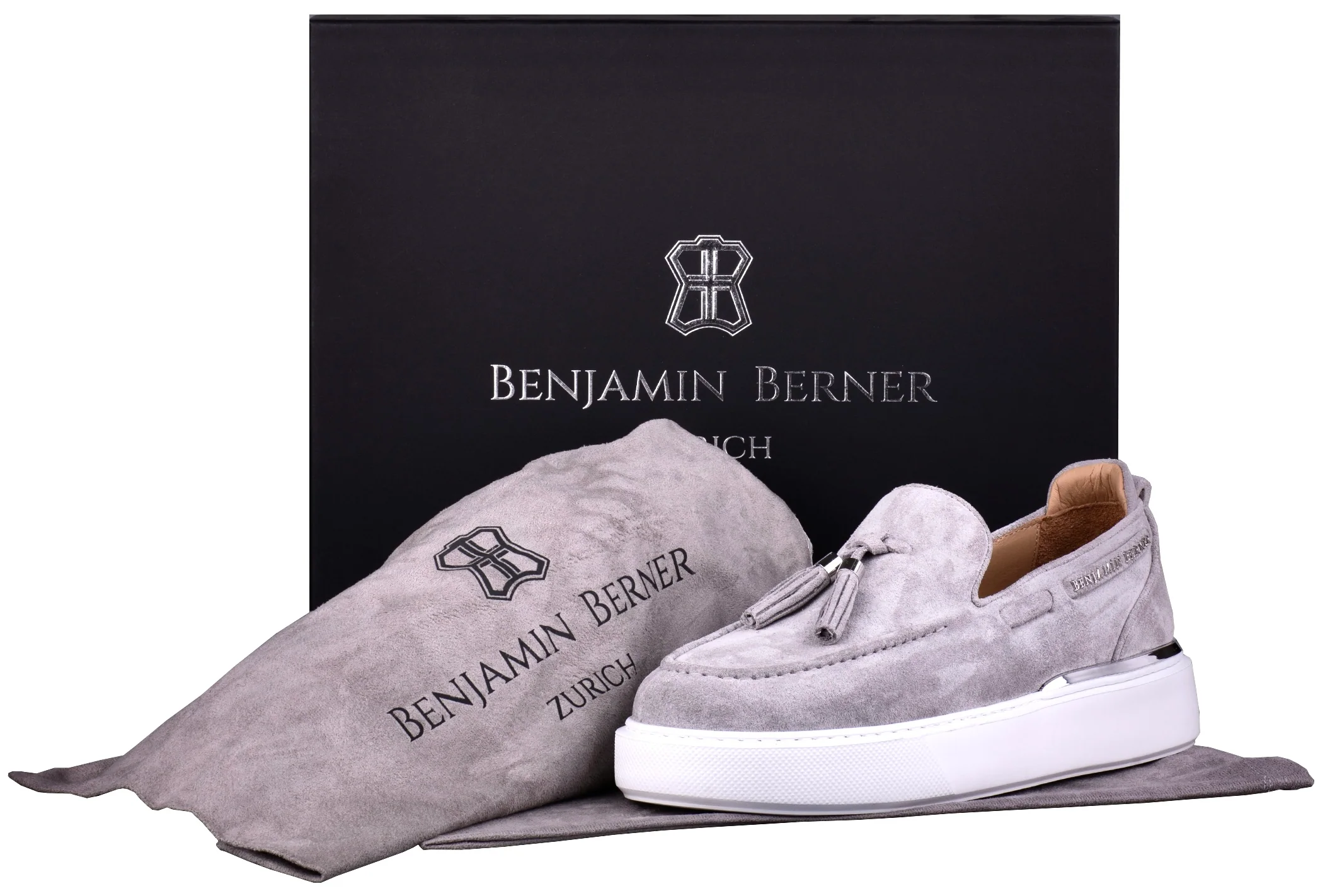 BNJ ORION ICE GREY SUEDE  TASSEL LOAFER - Image 4