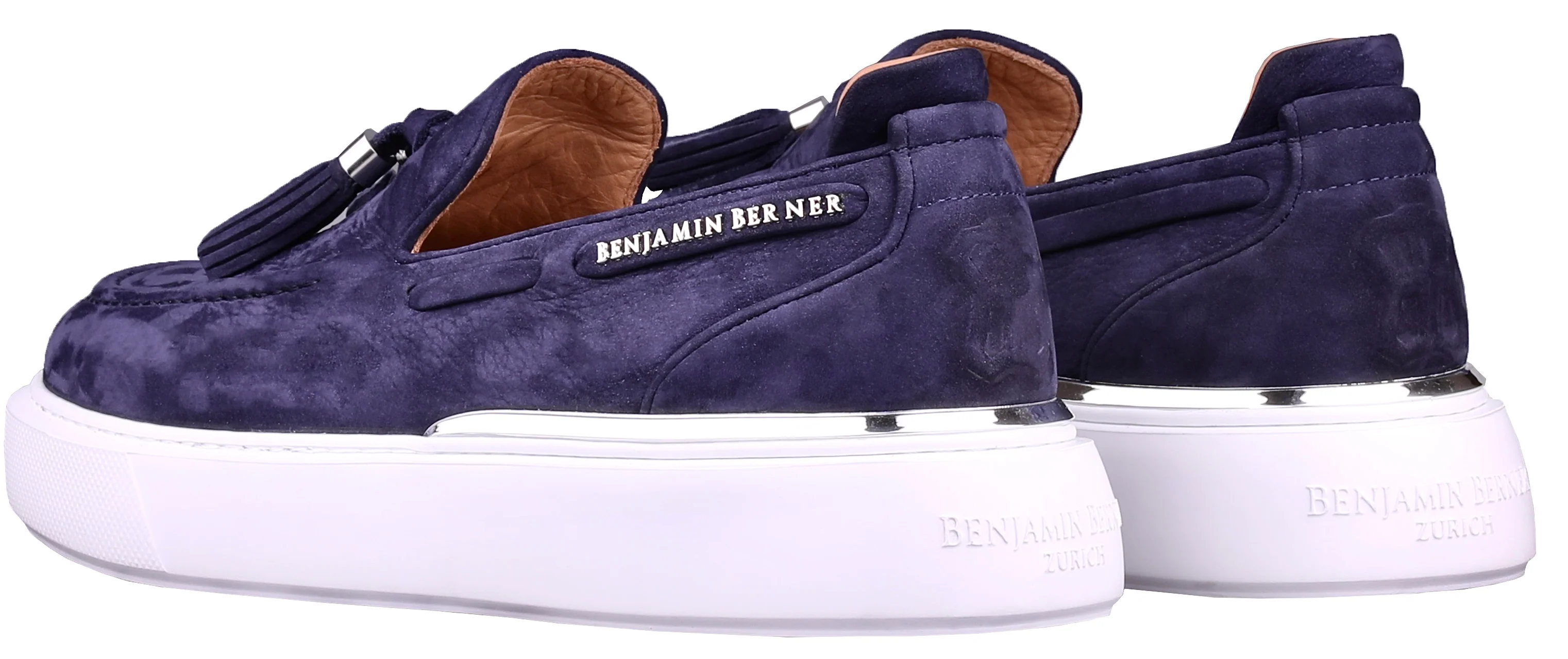 BNJ ORION MIDNIGHT BLUE NUBUCK  TASSEL LOAFER - Image 3