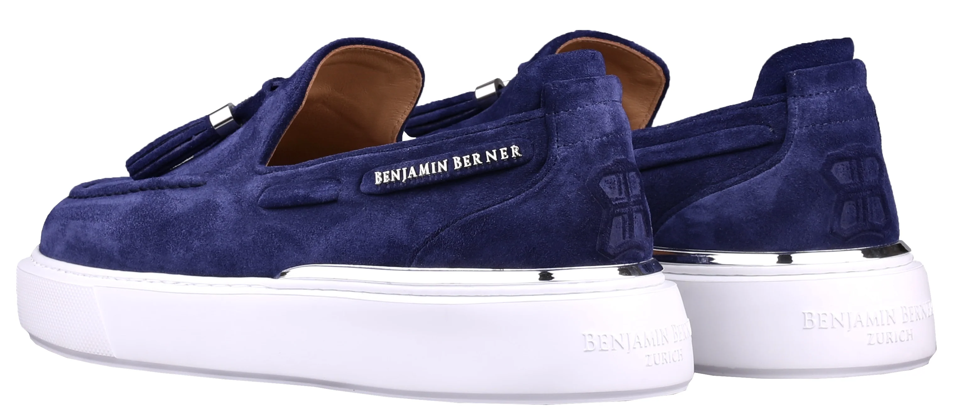 BNJ ORION NAVY BLUE SUEDE  TASSEL LOAFER - Image 3