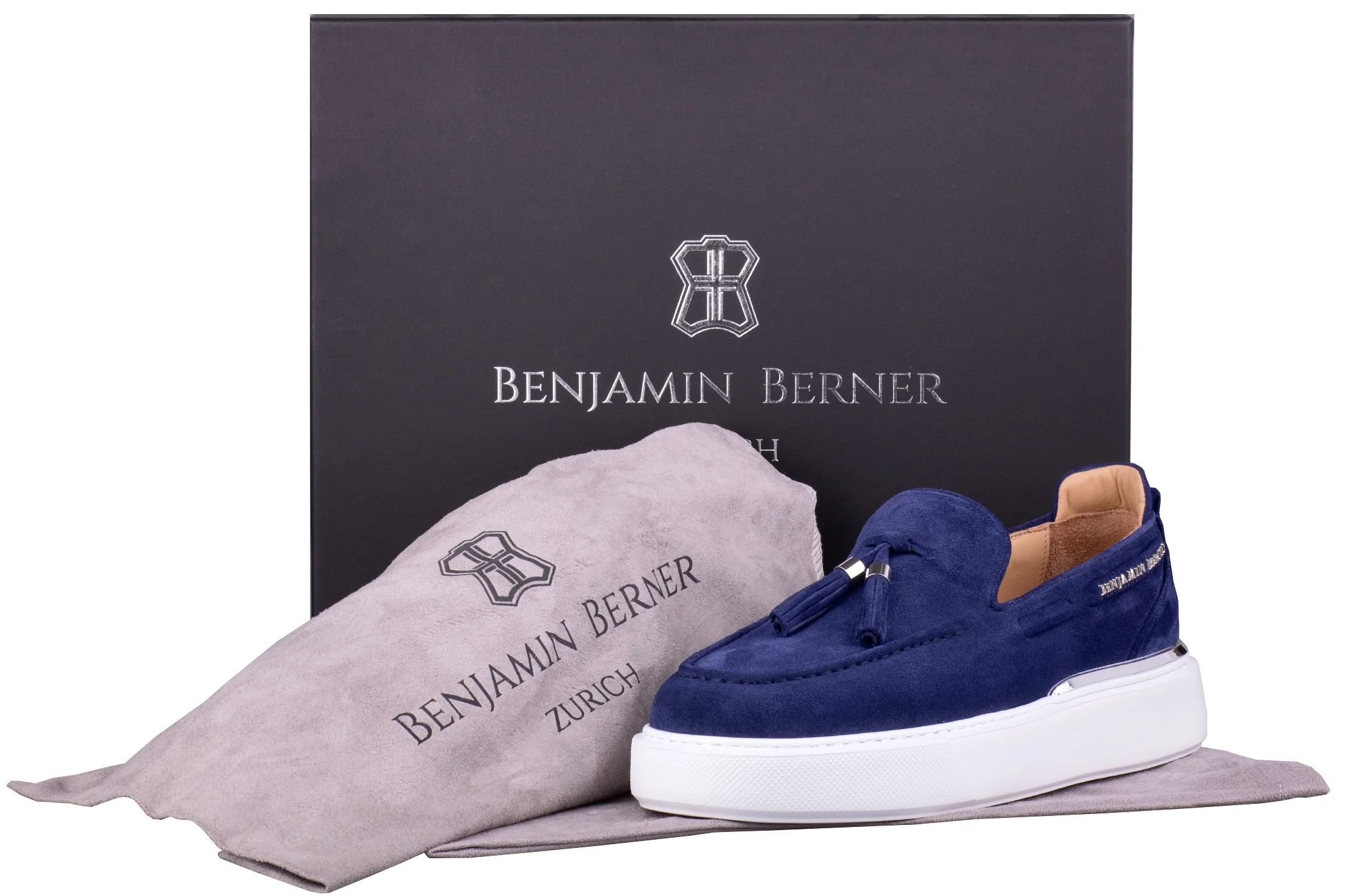 BNJ ORION NAVY BLUE SUEDE  TASSEL LOAFER - Image 4