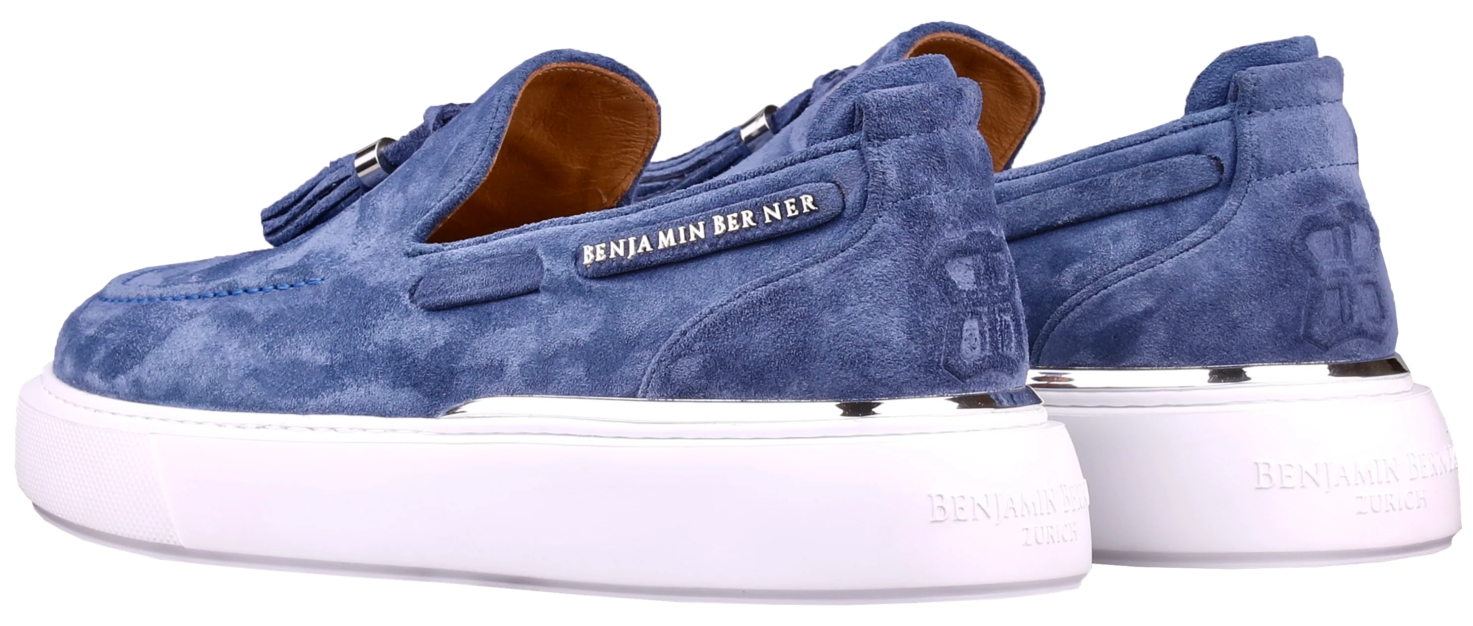 BNJ ORION INDIGO  BLUE SUEDE  TASSEL LOAFER - Image 3