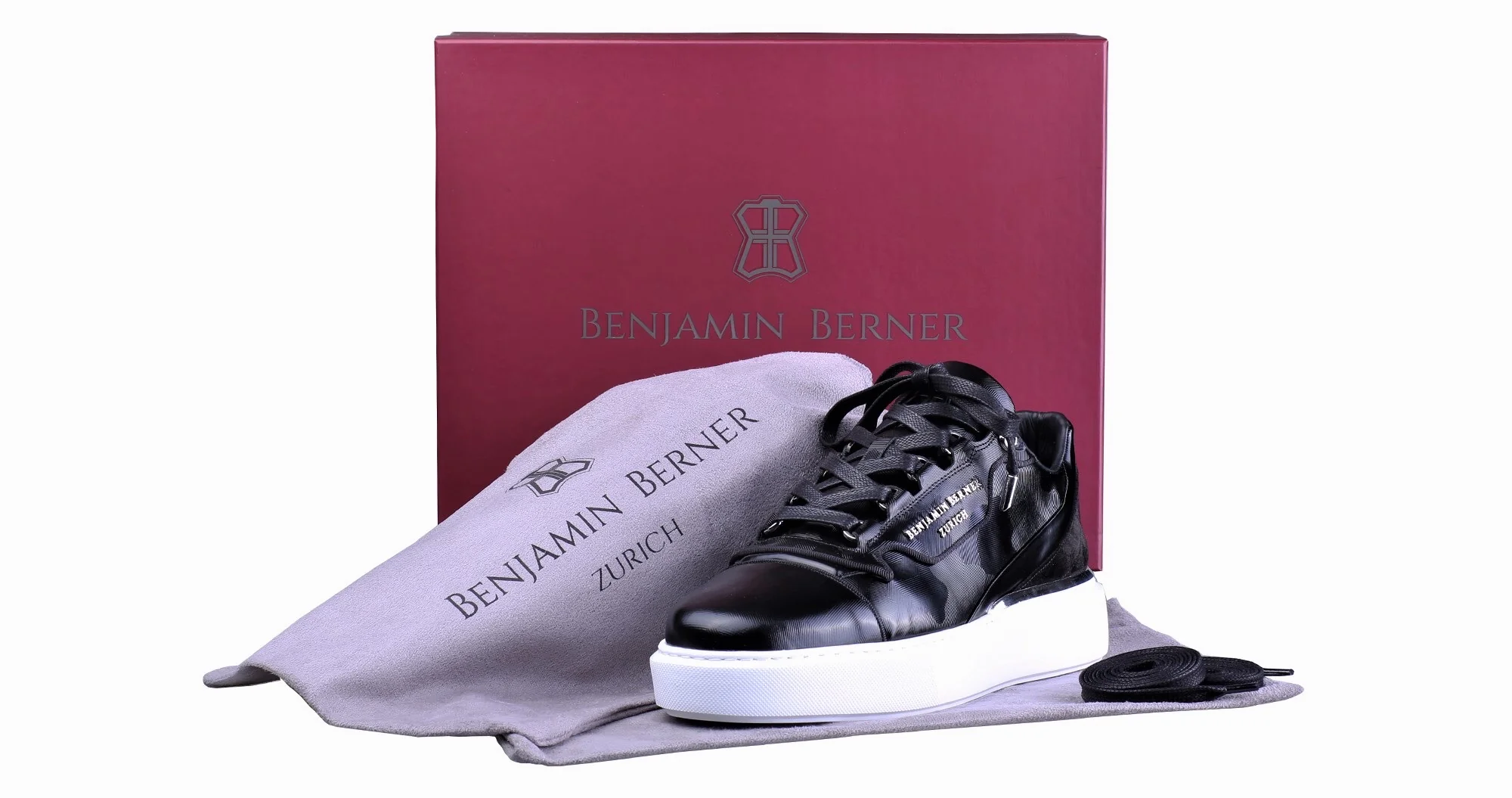 BNJ RAPHAEL Low-Top 3D CAMOUFLAGE EMBOSSED BRUSHED CALFSKIN - Image 4
