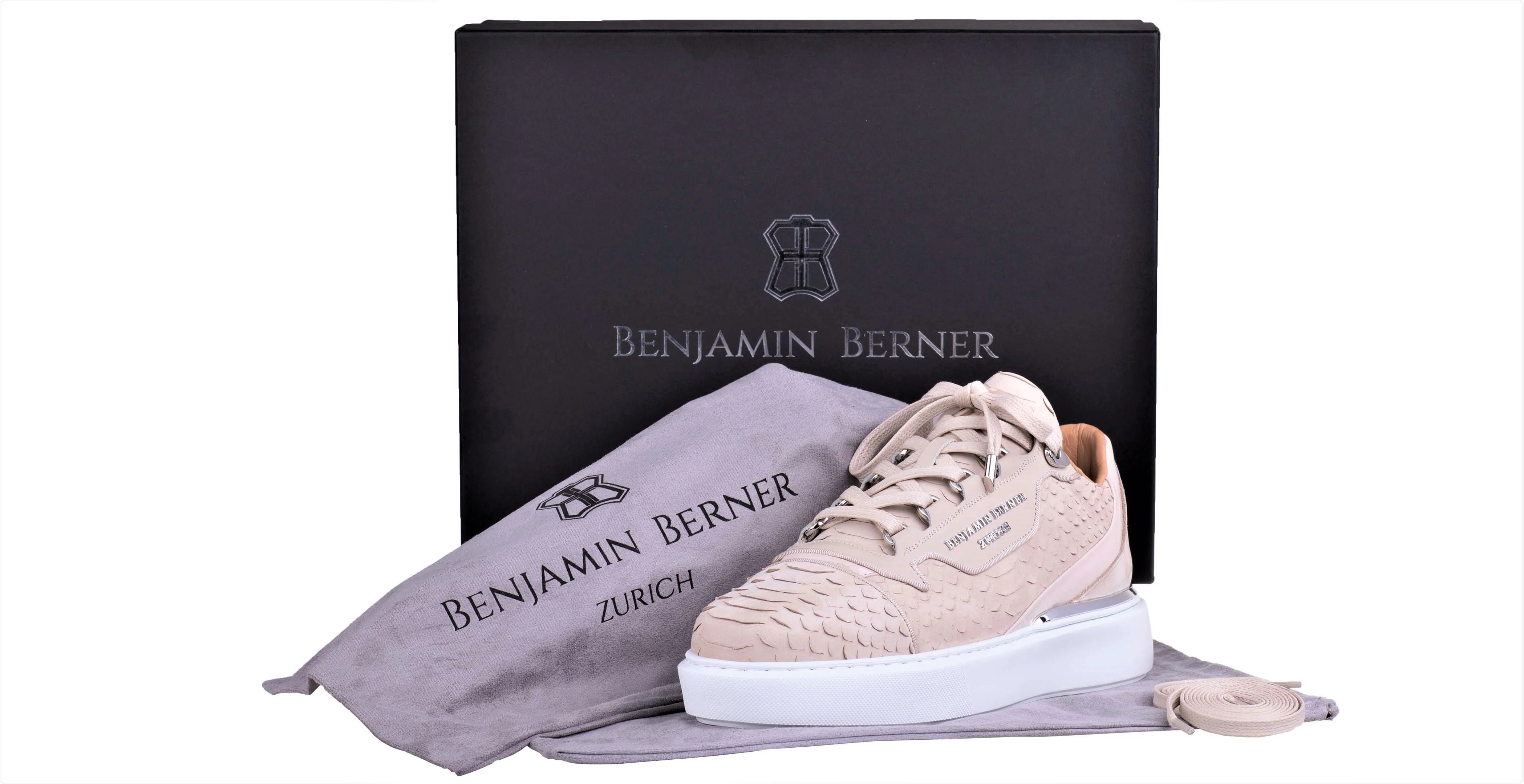 BNJ RAPHAEL Low-Top  MARBLE  PYTHON CUT-MATT NAPPA - Image 3