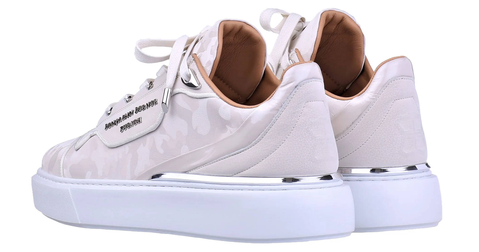 BNJ RAPHAEL Low-Top  MARBLE REFLECTIVE CAMOUFLAGE CALFSKIN - Image 3