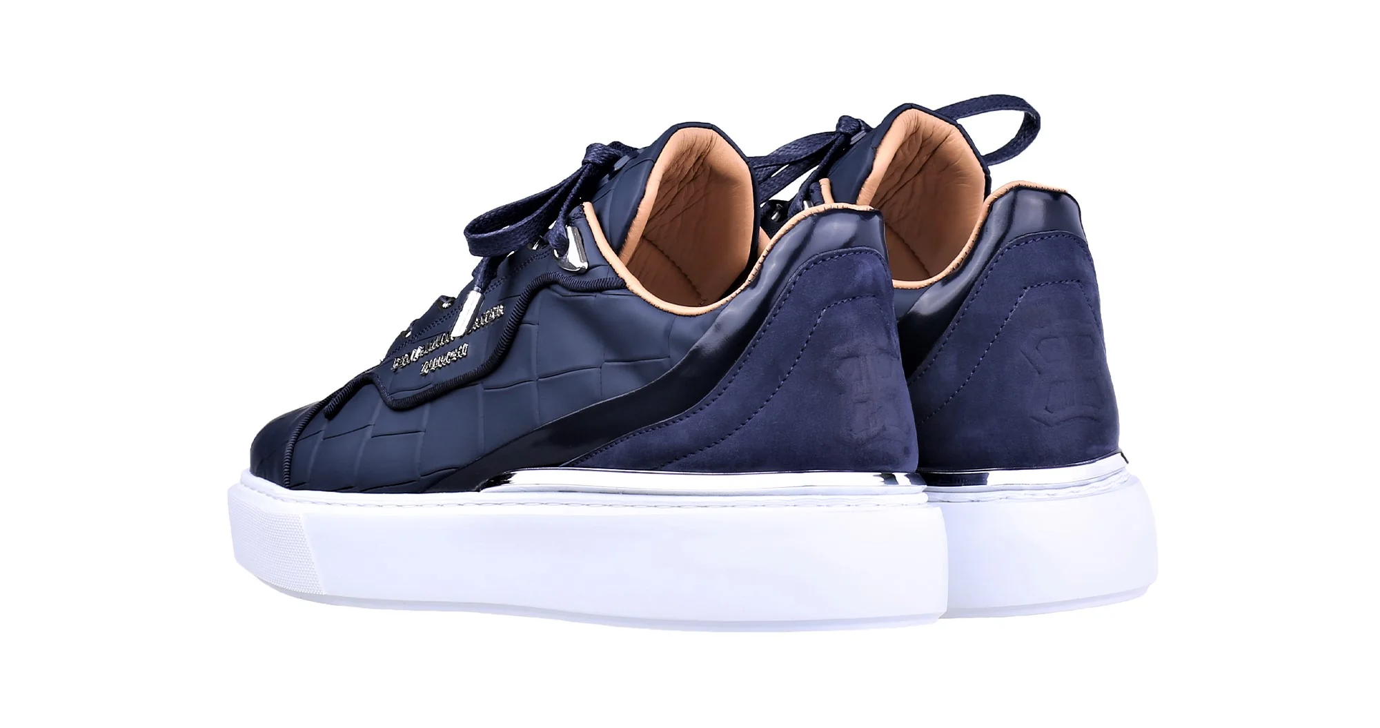 BNJ RAPHAEL Low-Top NAVY  MATT CROCODILE - Image 3