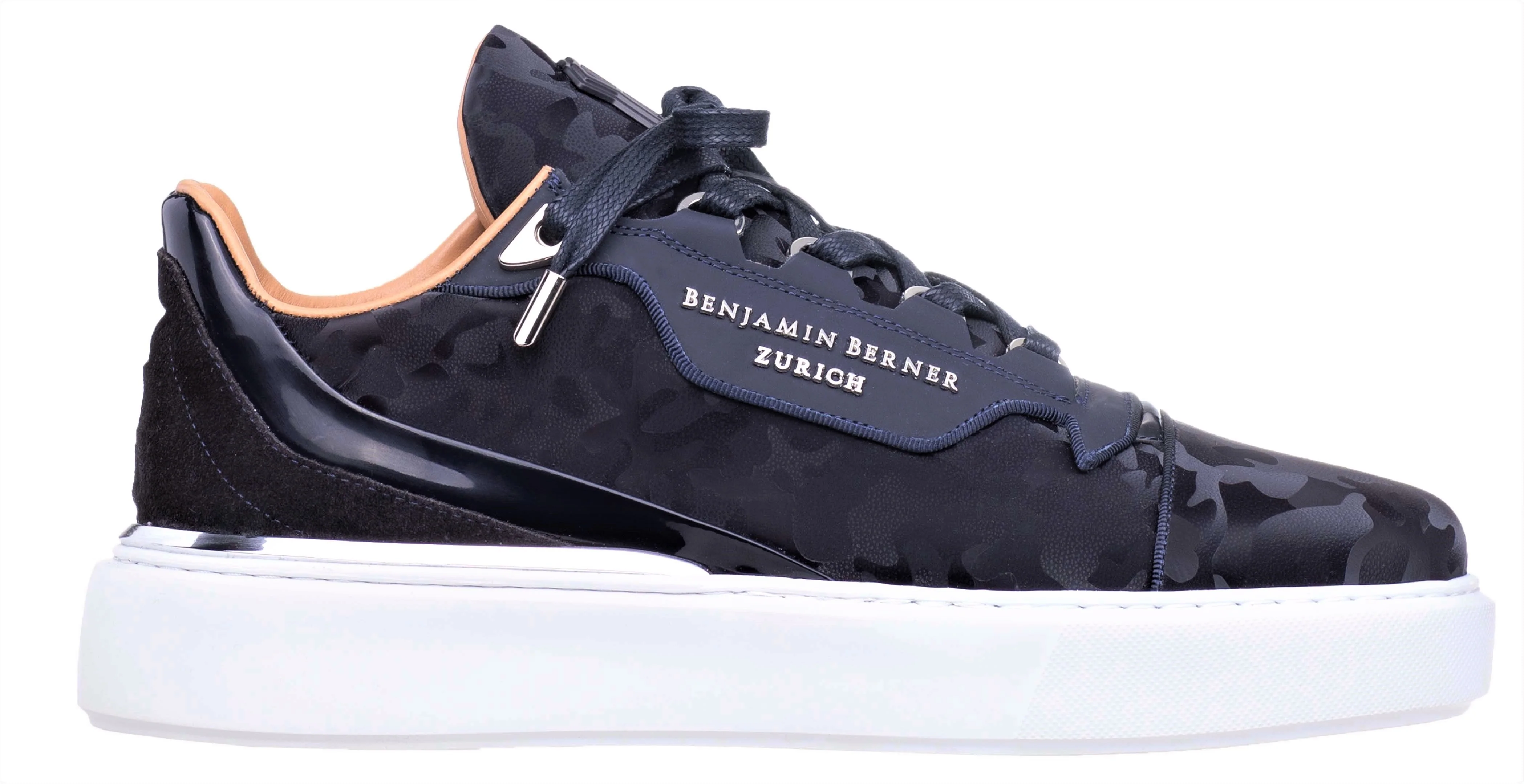 BNJ RAPHAEL Low-Top  NAVY REFLECTIVE CAMOUFLAGE-MATT NAPPA - Image 2