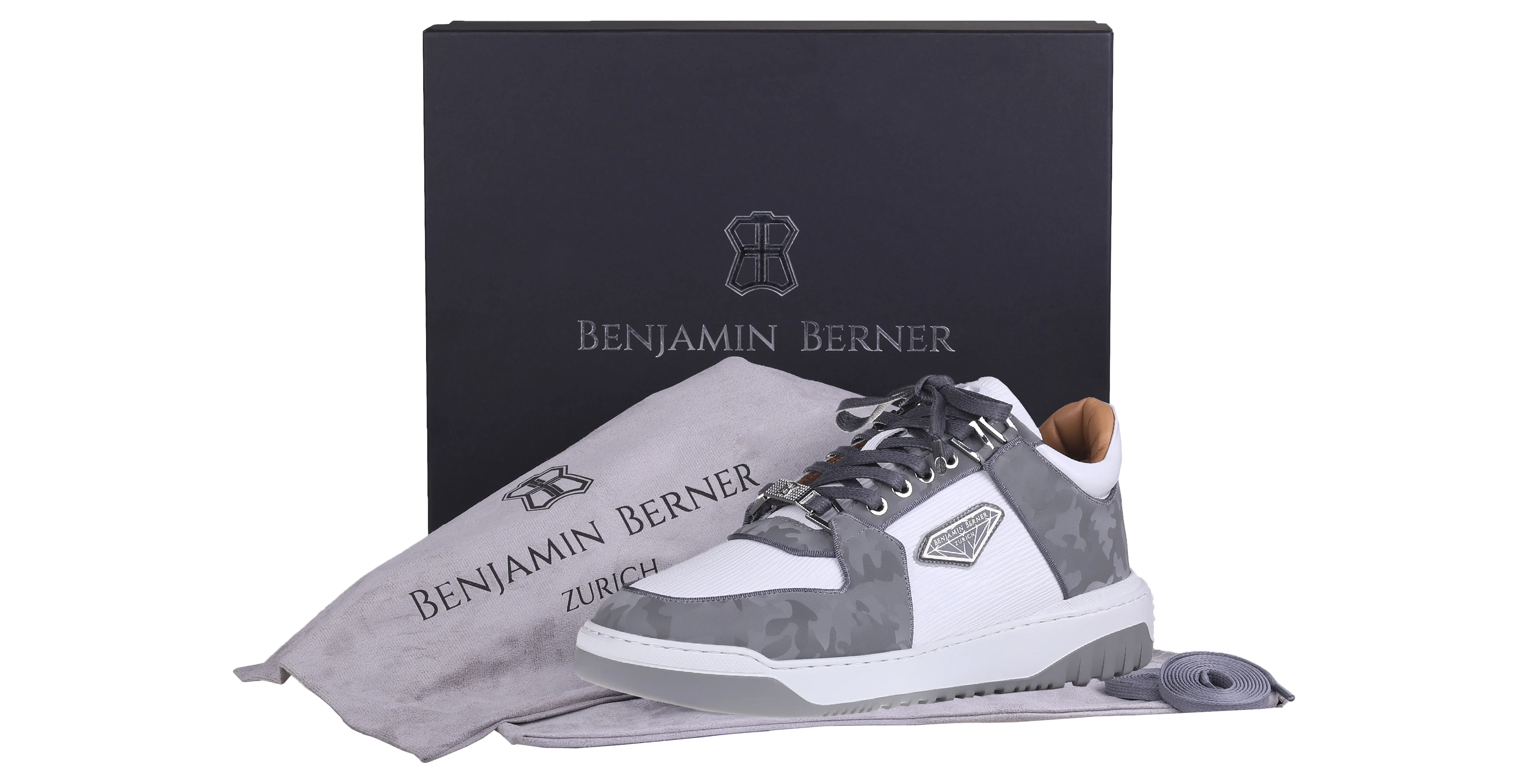BNJ SIGMA Low-Top GREY REFLECTIVE CAMOUFLAGE-WHITE 3D WAVE NA - Image 3