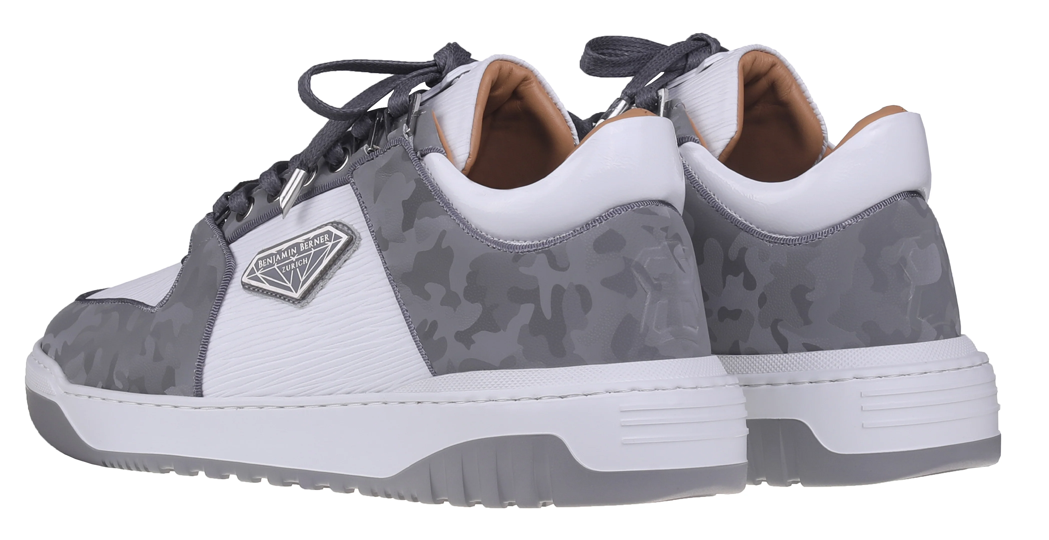 BNJ SIGMA Low-Top GREY REFLECTIVE CAMOUFLAGE-WHITE 3D WAVE NA - Image 4