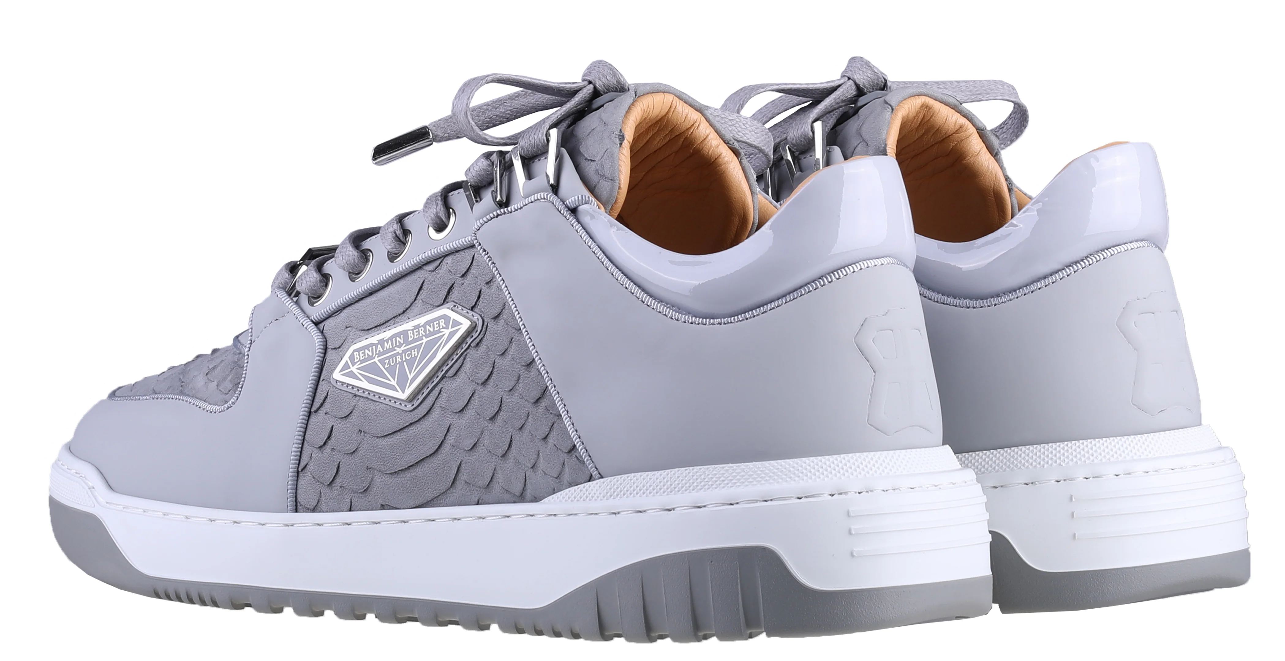 BNJ SIGMA Low-Top Ice Grey Python Cut- Matt Nappa - Image 3