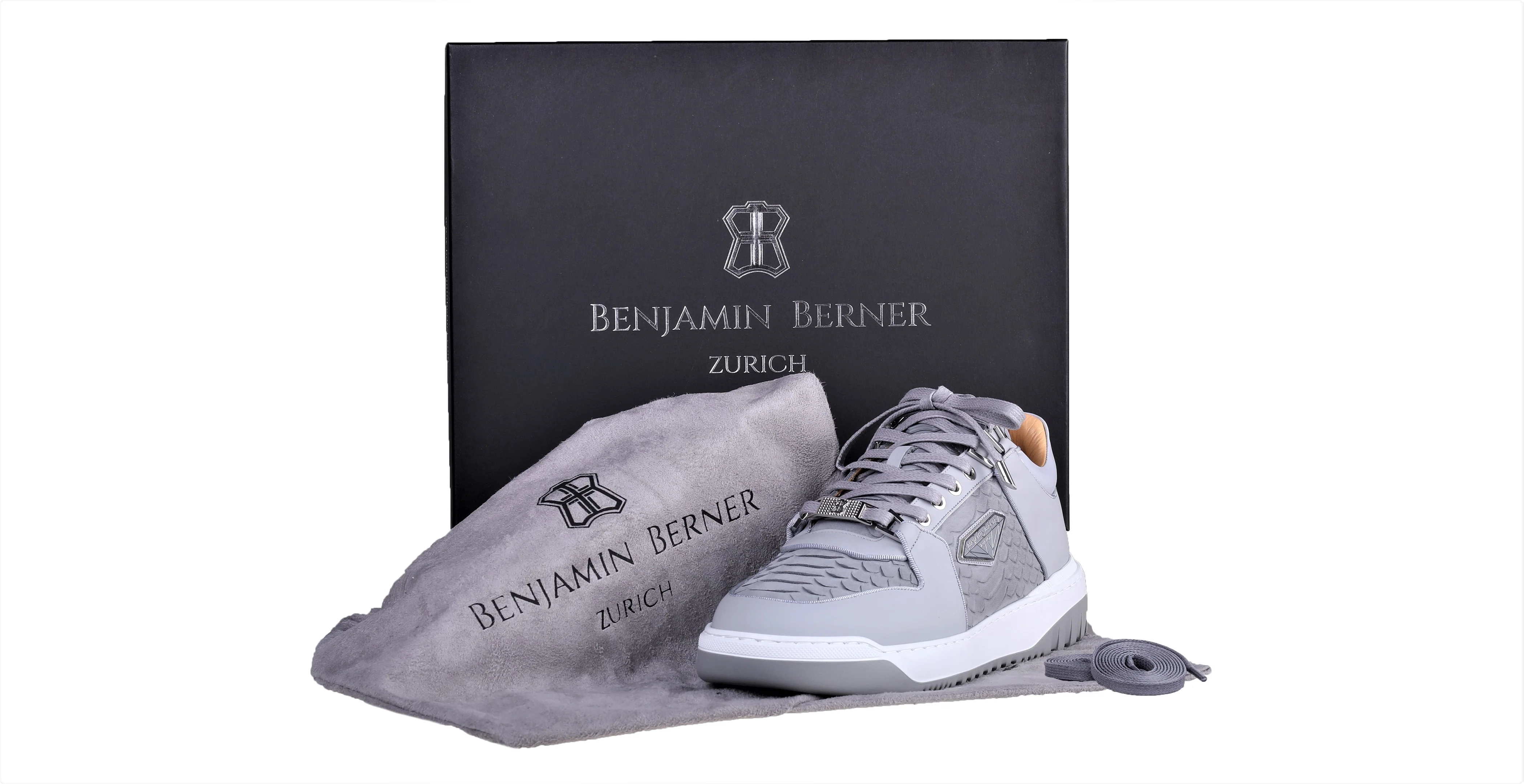 BNJ SIGMA Low-Top Ice Grey Python Cut- Matt Nappa - Image 4