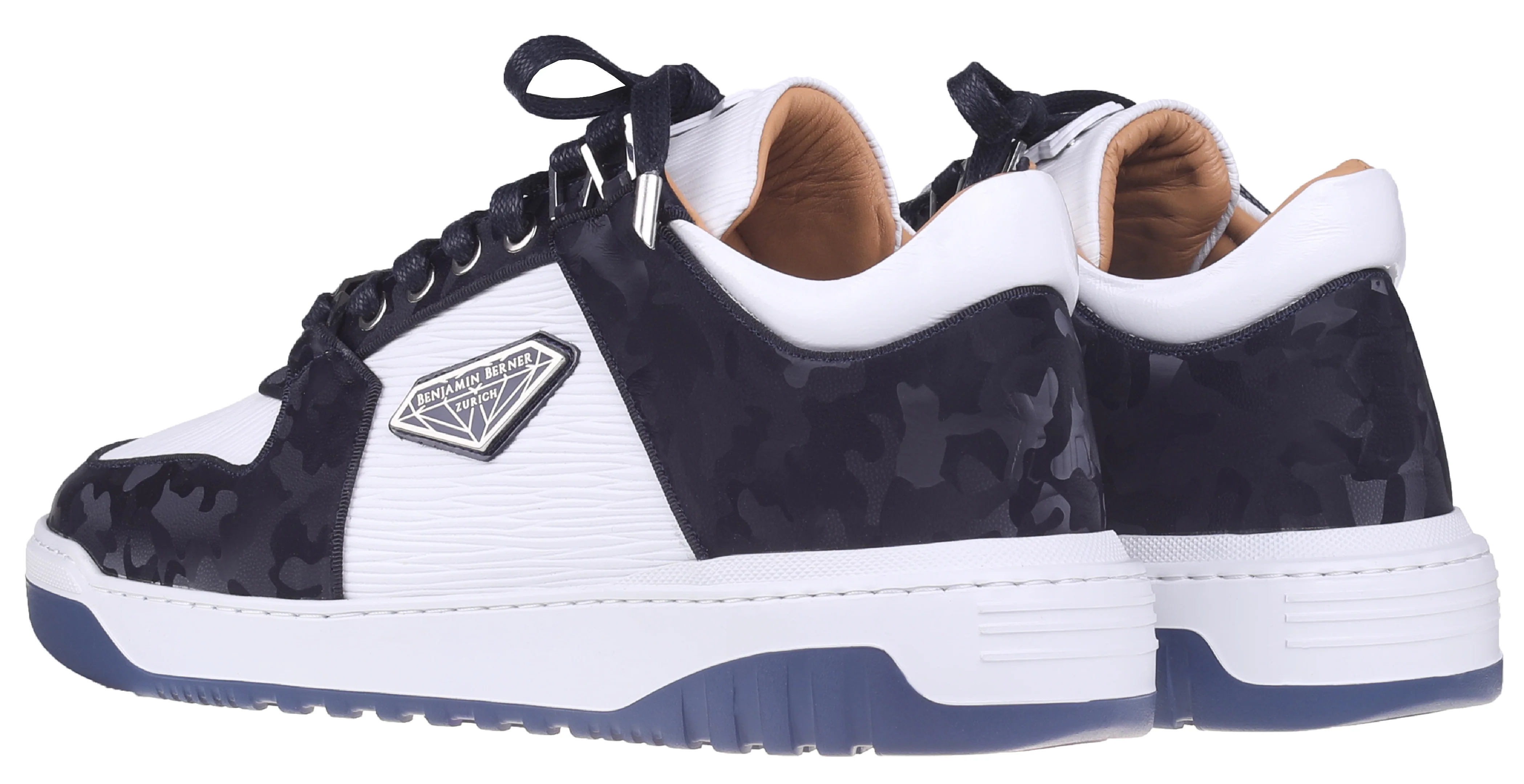 BNJ SIGMA Low-Top NAVY REFLECTIVE CAMOUFLAGE- WHITE 3D WAVE - Image 4