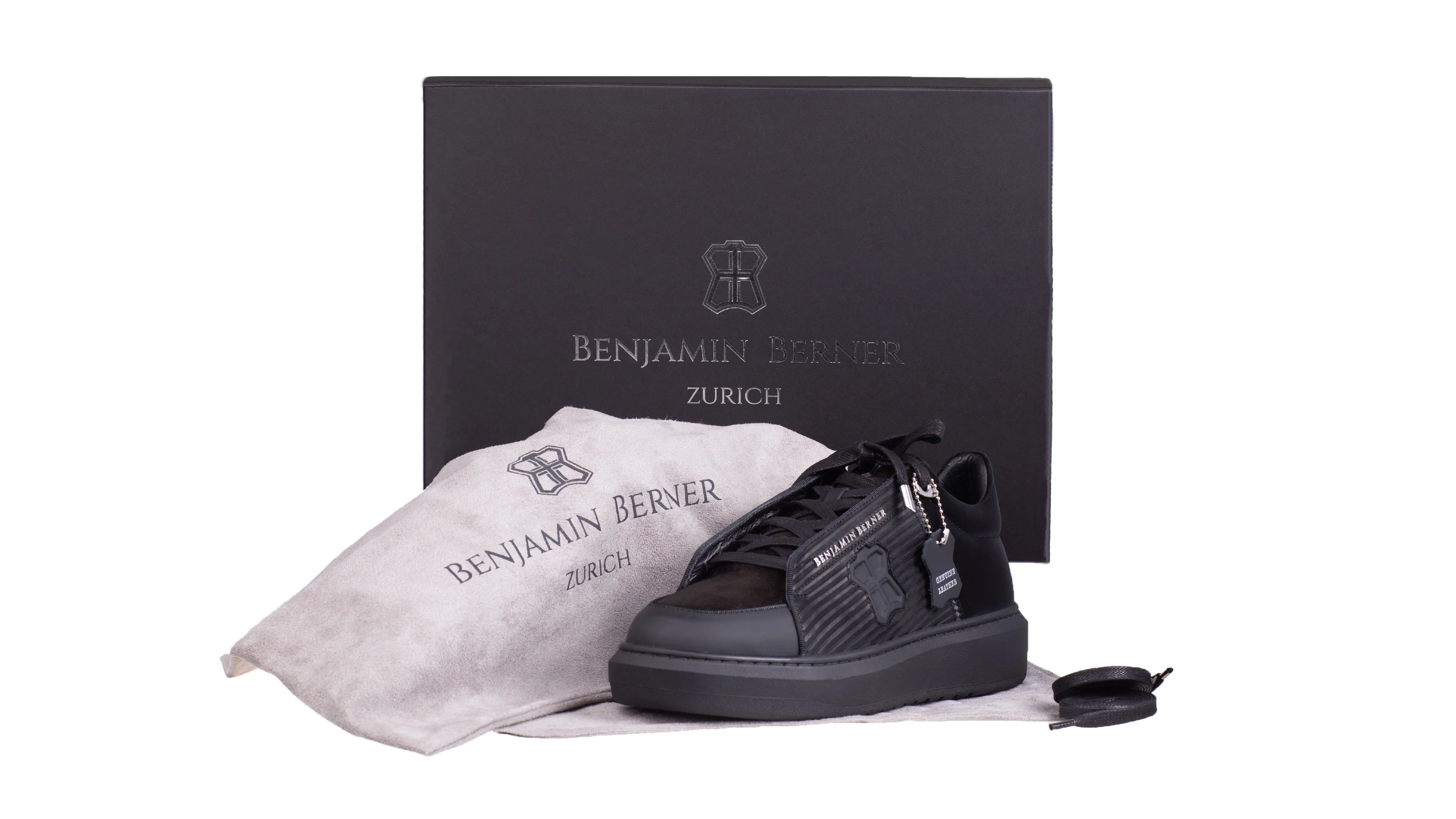 BNJ THEO BLACK 3-D STRIPED NUBUCK - SUEDE - Image 3