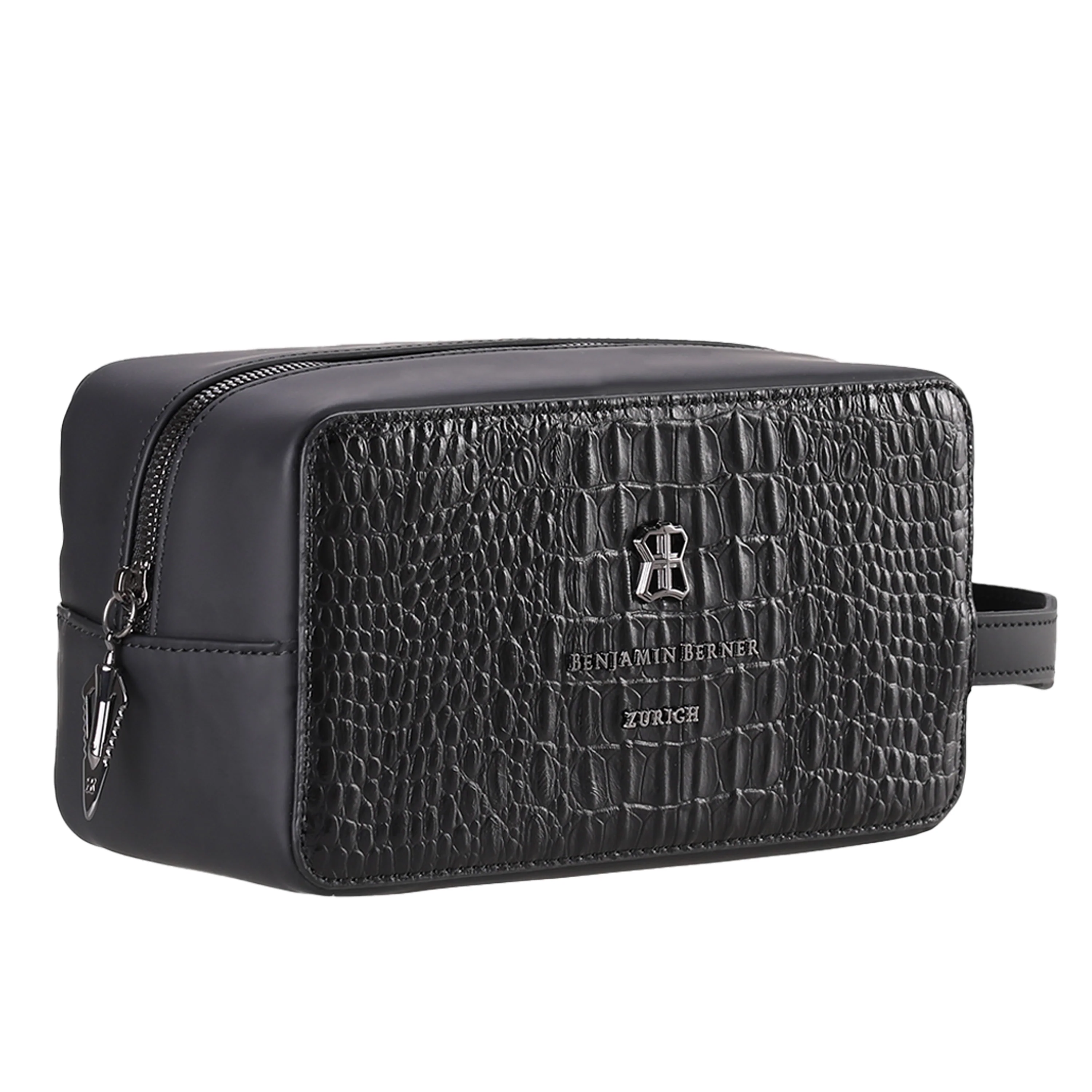 BNJ WASHBAG BLACK ALLIGATOR EFFECT CALFSKIN - Image 2