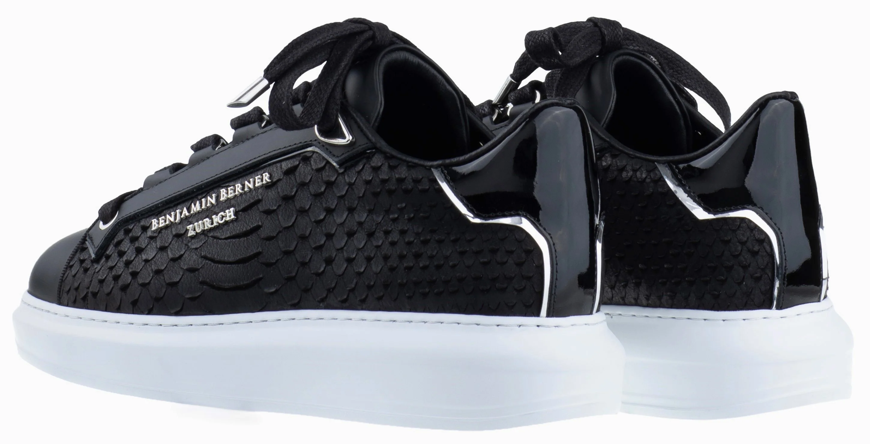 BNJ WOMEN'S ACHILLE BLACK PYTHON CUT - Image 3