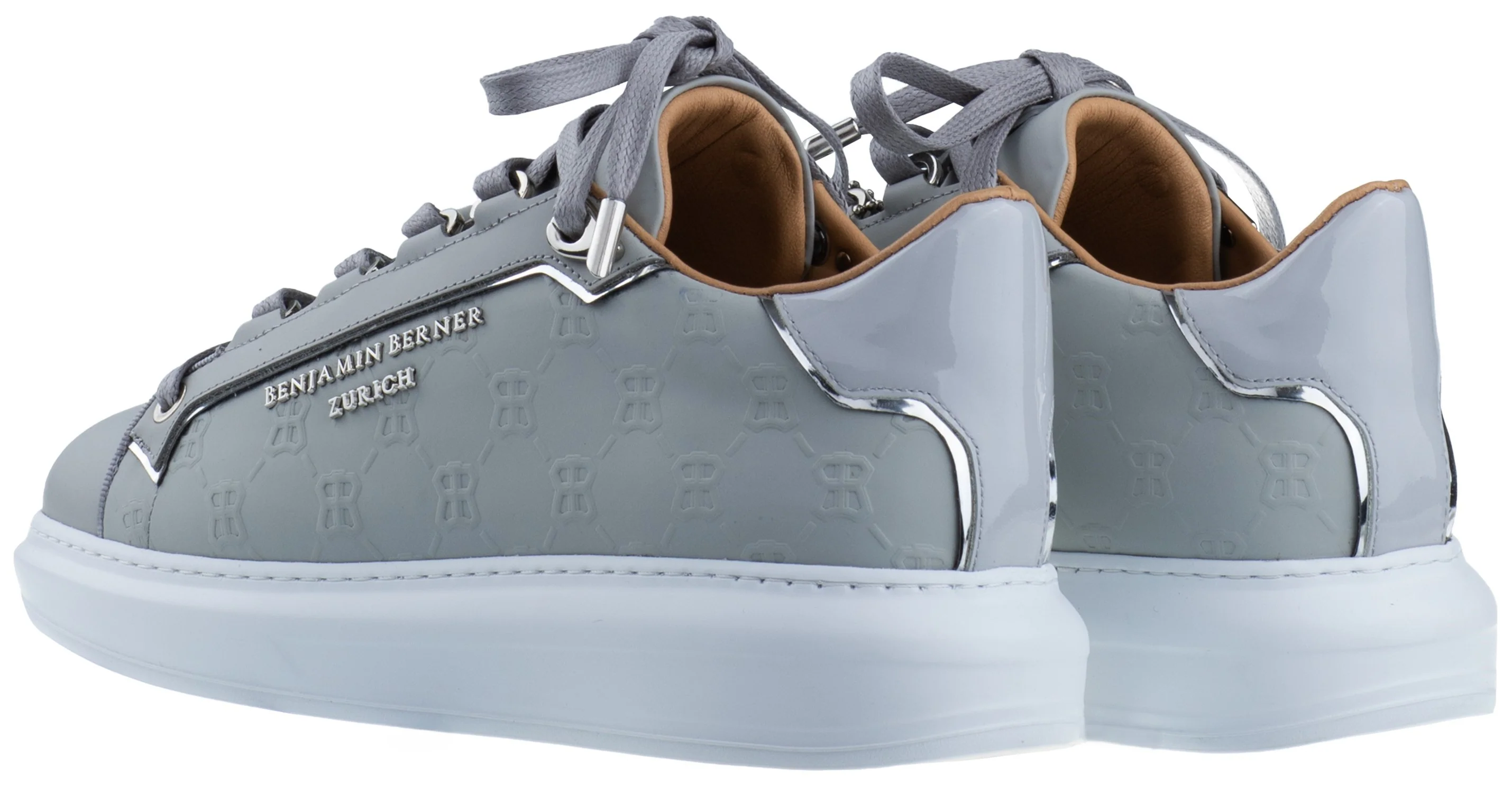 BNJ WOMEN'S ACHILLE ICE GREY MONOGRAM EMBOSSED - Image 3