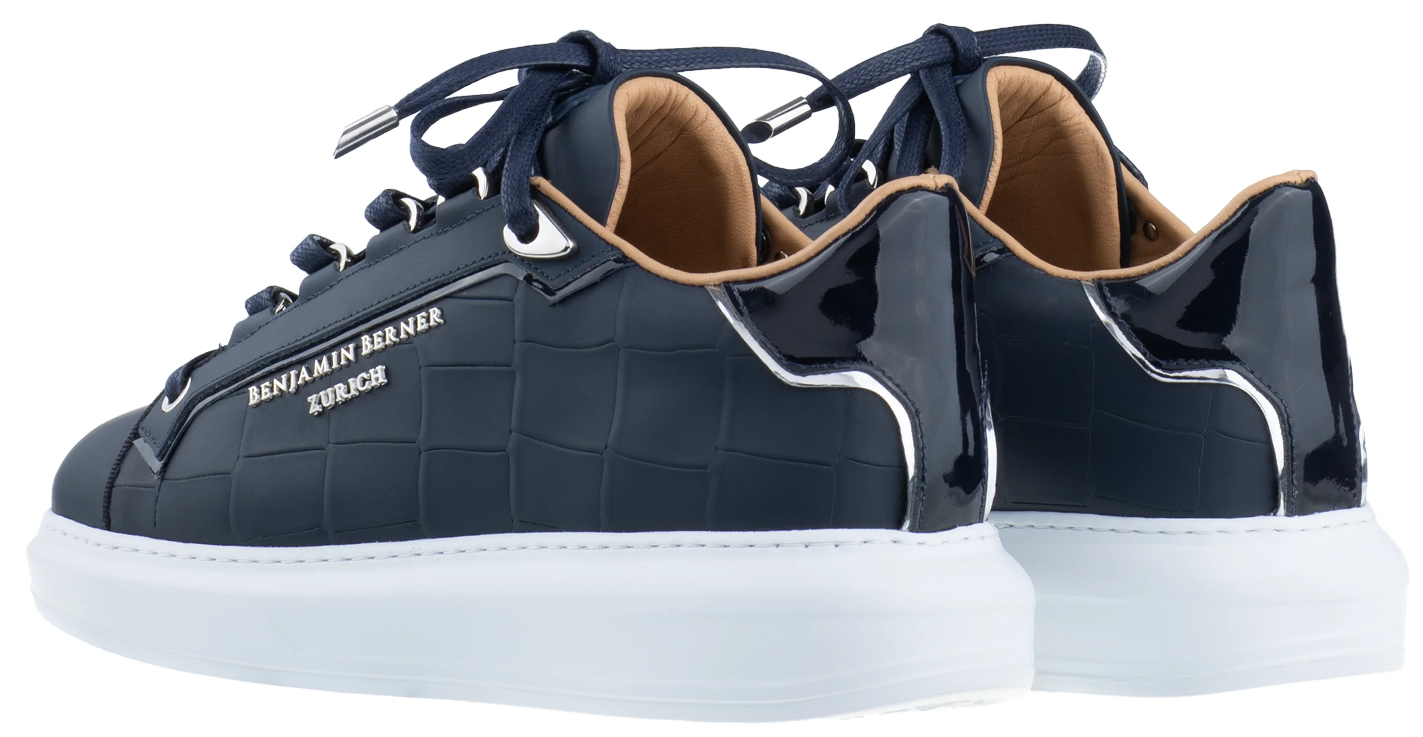BNJ WOMEN'S ACHILLE NAVY MATT CROCODILE - Image 3