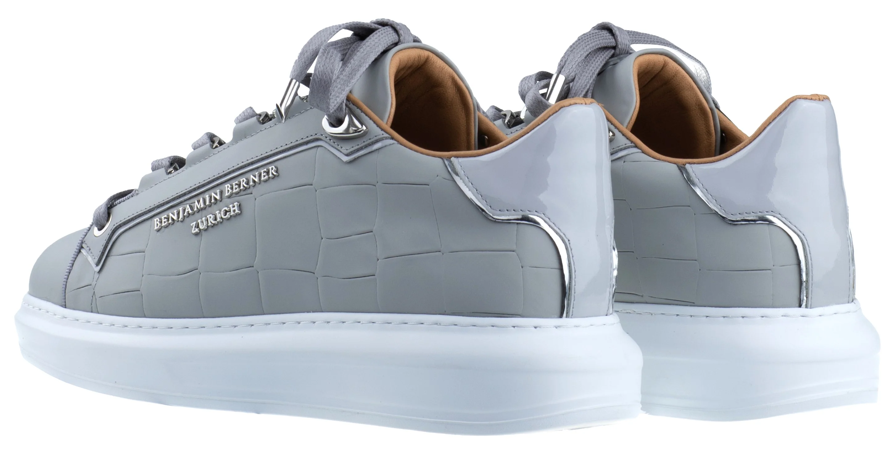 BNJ WOMEN'S ACHILLE ICE GREY MATT CROCODILE - Image 3