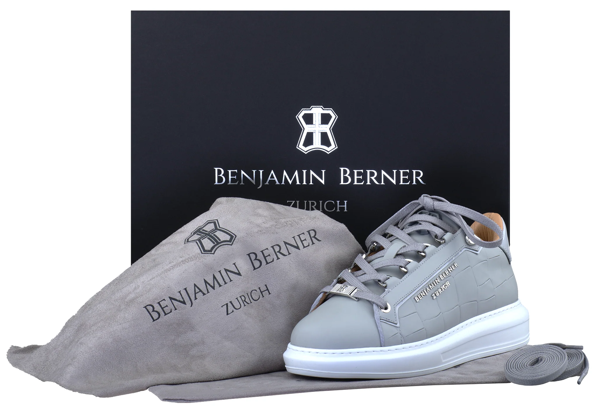 BNJ WOMEN'S ACHILLE ICE GREY MATT CROCODILE - Image 4