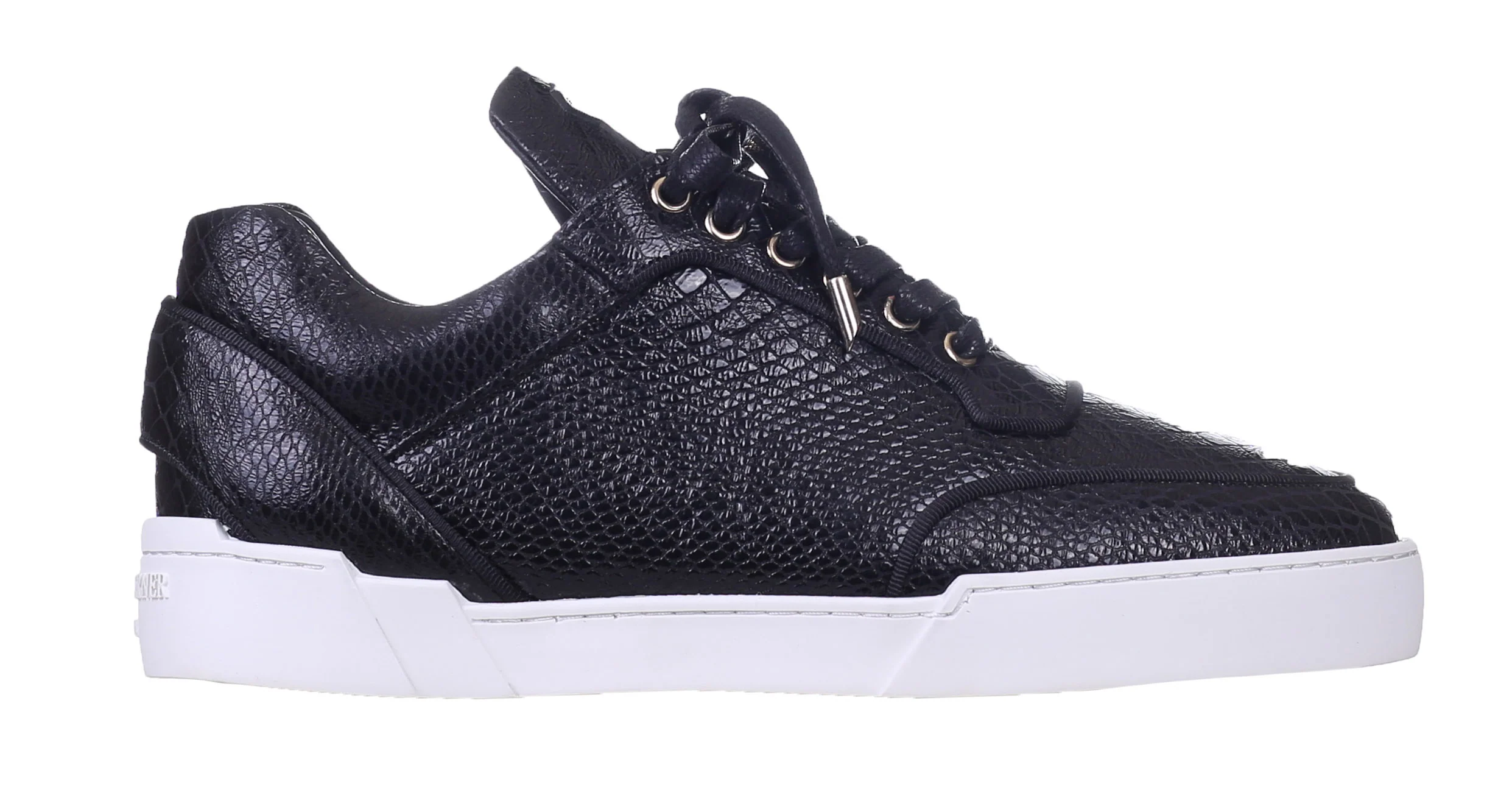 Low-Top BLACK PYTHON EFFECT WASHED CALFSKIN - Image 2