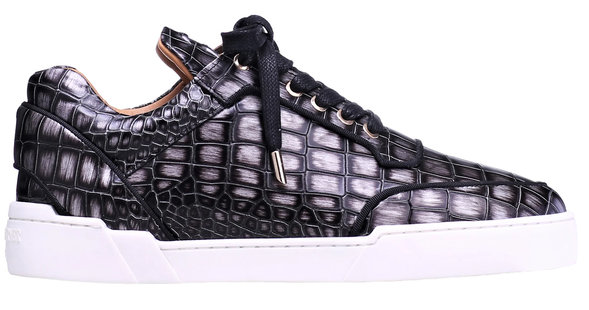 Low-Top GREY CROCODILE EFFECT - Image 2