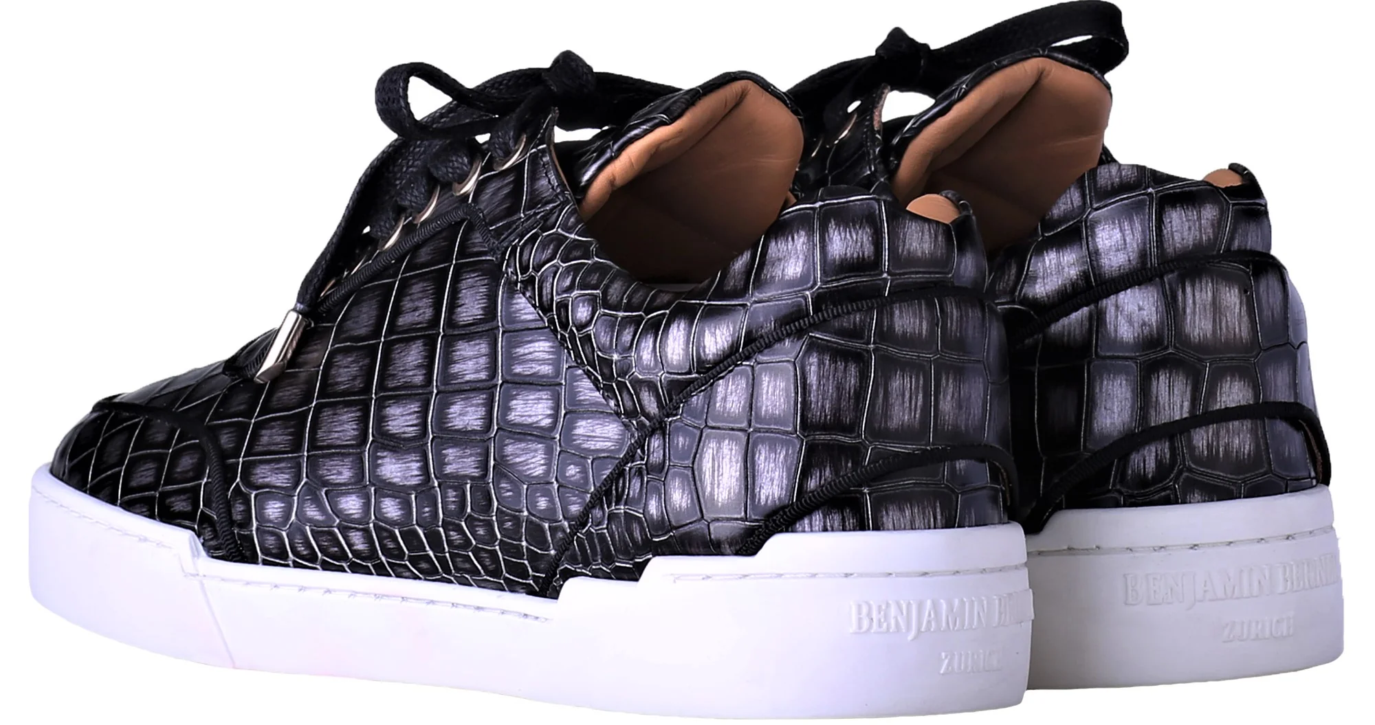Low-Top GREY CROCODILE EFFECT - Image 3